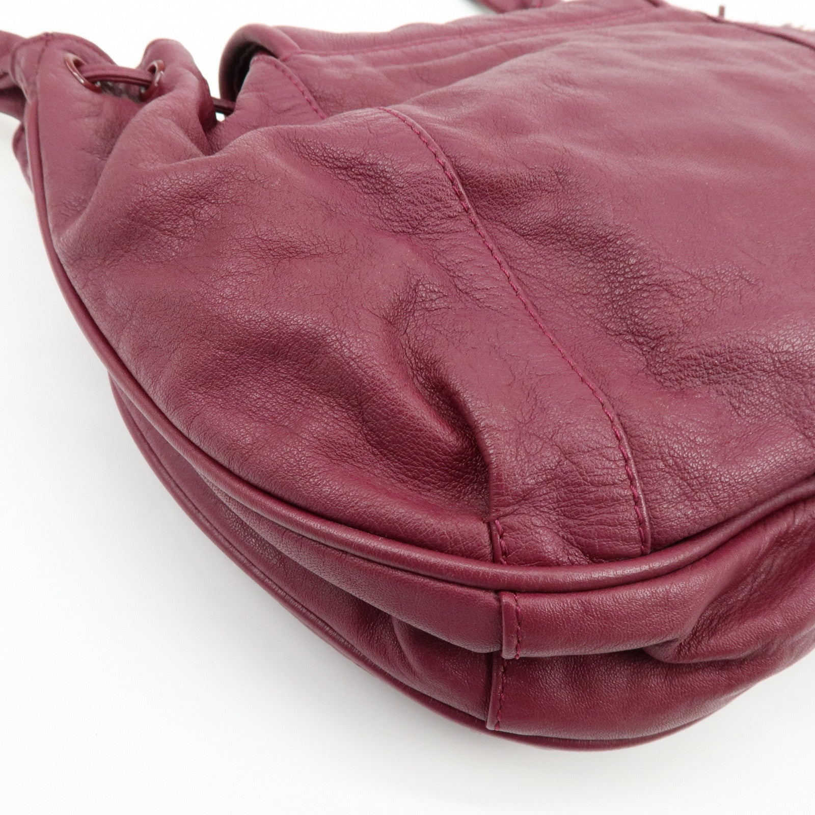 Chloe See By Chloe Leather Shoulder Bag Crossbody Bag Bordeaux