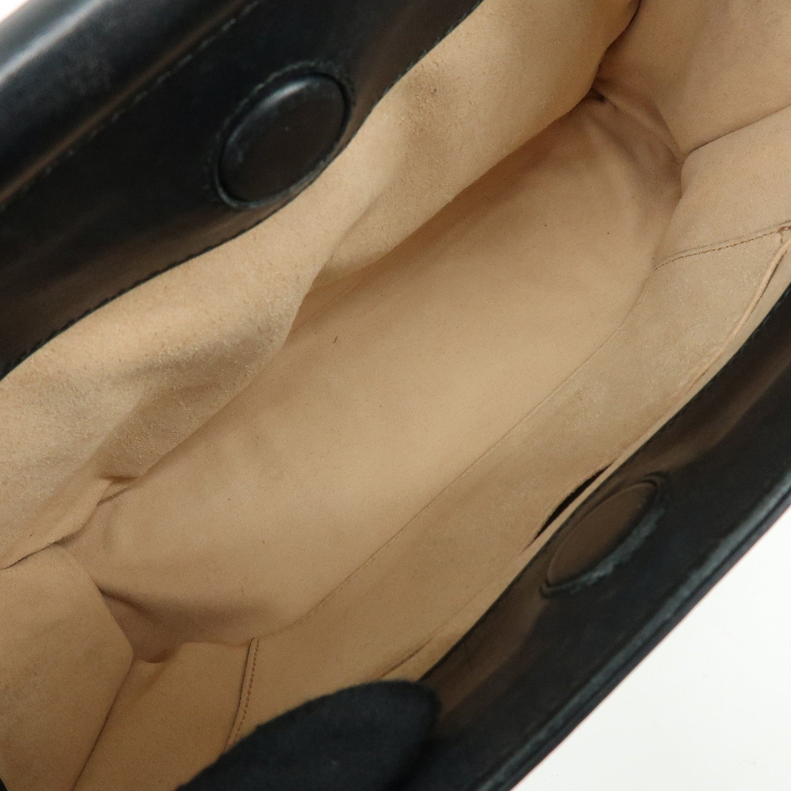 GUCCI Sherry Nymphaea Bamboo Leather 2Way Bag Black 459076
