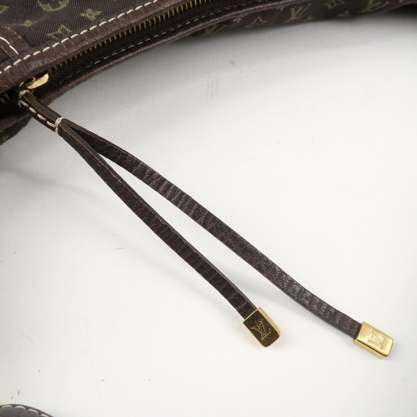 Louis Vuitton Monogram Mini Lin Manon MM Shoulder Bag Ebene M95619 Used