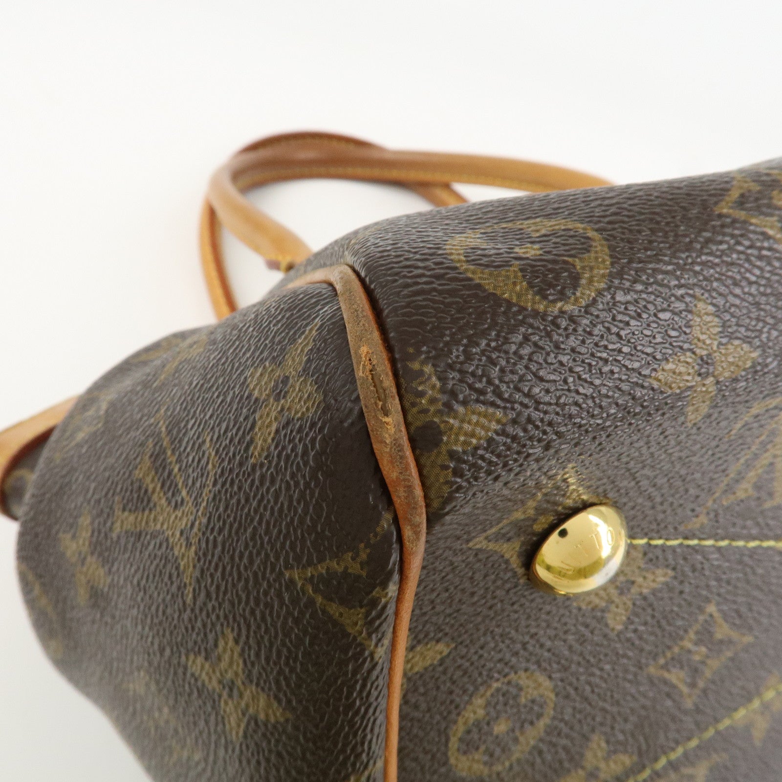 Louis Vuitton Monogram Tivoli PM Hand Bag Shoulder Bag Brown M40143 Used