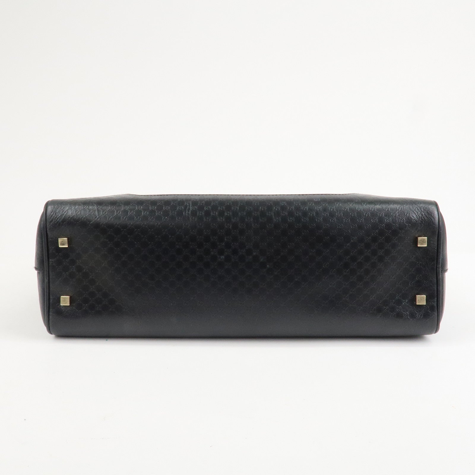 GUCCI Micro Guccissima Leather Hand Bag Black 022.1115