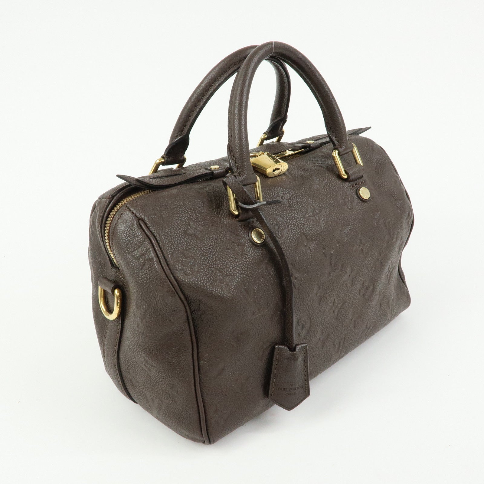Louis Vuitton Monogram Empreinte Speedy Bandouliere 25 Terre M40761
