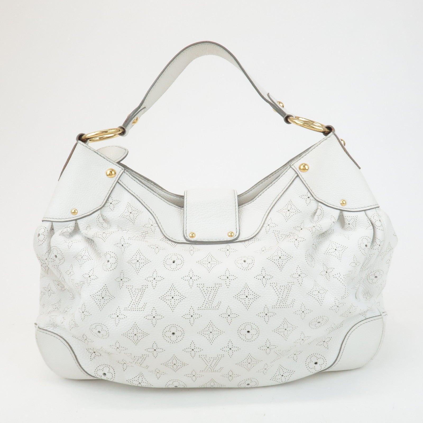 Louis Vuitton Monogram Mahina Solar PM Hand Bag Blanc M93126 Used