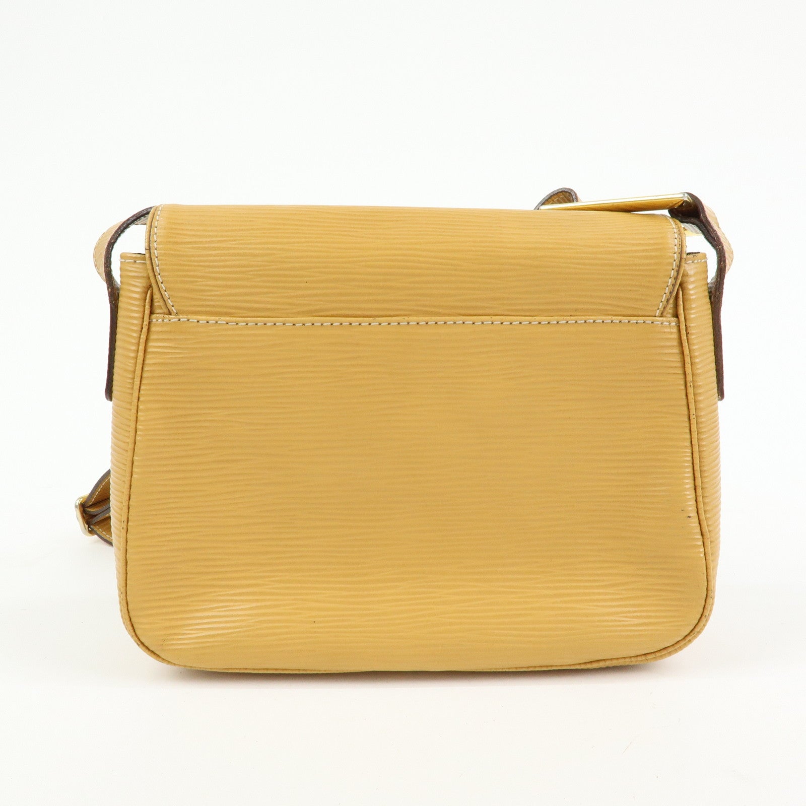 FENDI Logo Leather Shoulder Bag Crossbody Bag Yellow