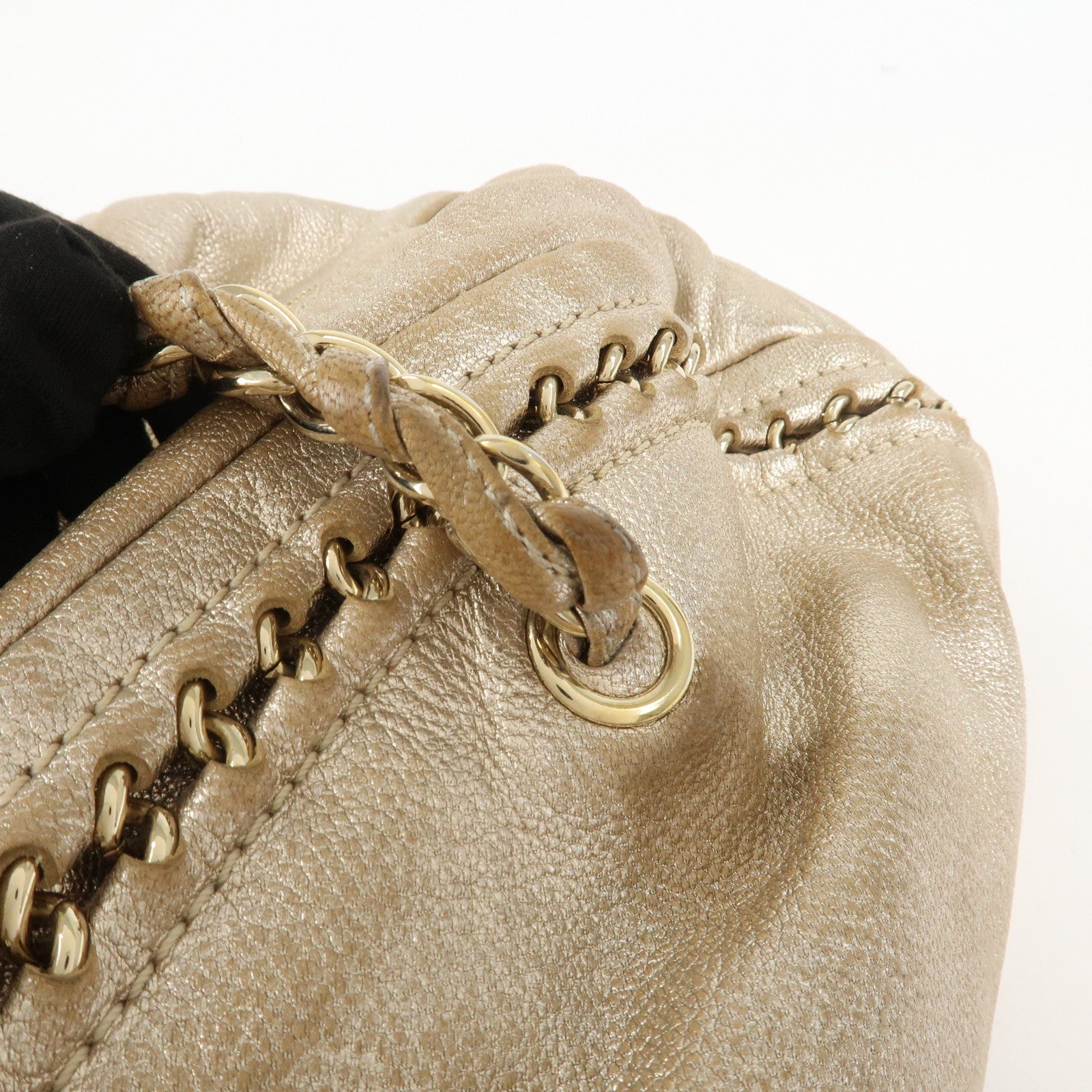 CHANEL Luxury Line COCO Mark Leather Boston Bag Shoulder Bag A31405