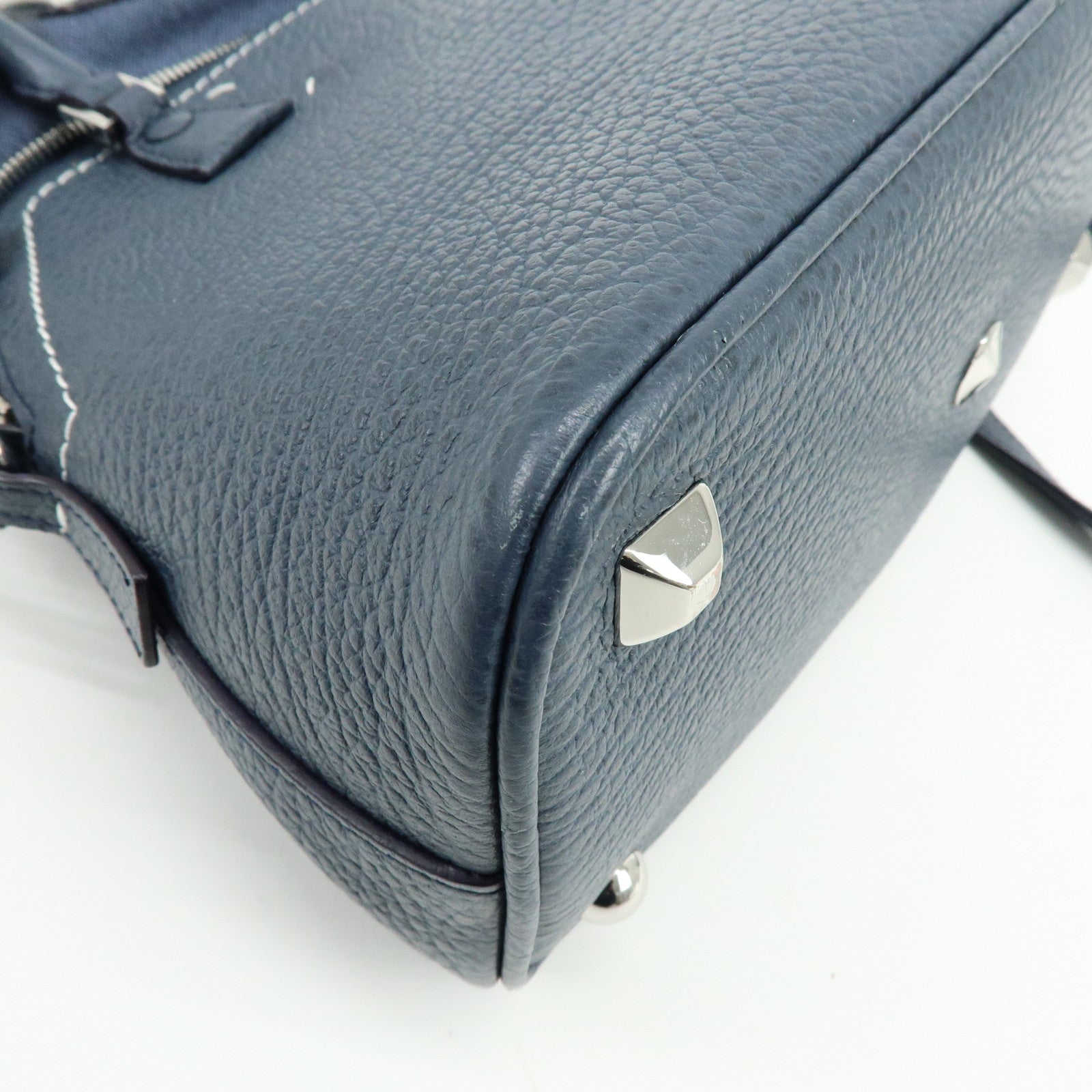 Maison Margiela 5AC Leather Canvas 2Way Bag Hand Shoulder Bag Navy