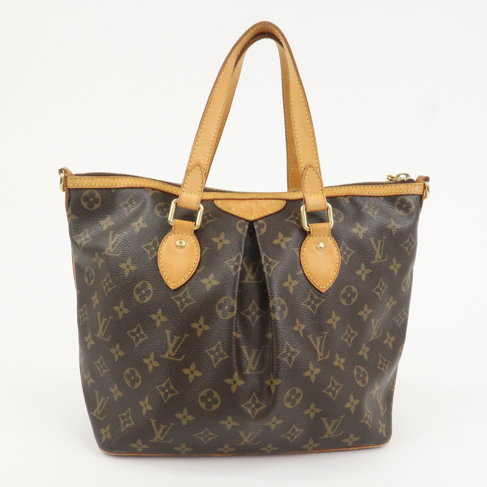Louis Vuitton Monogram Canvas Palermo PM 2Way Hand Bag Brown M40145