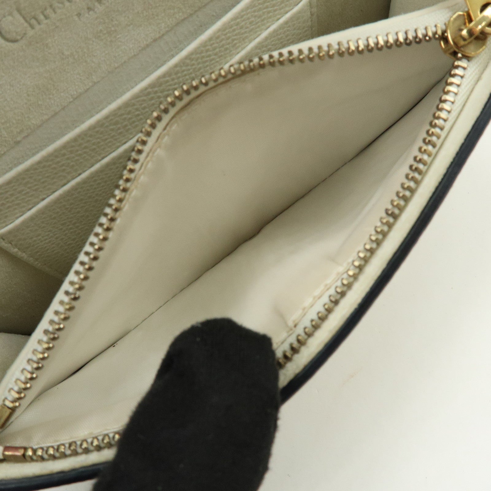 Christian Dior Saddle Calf Leather Waist Pouch Body Bag White