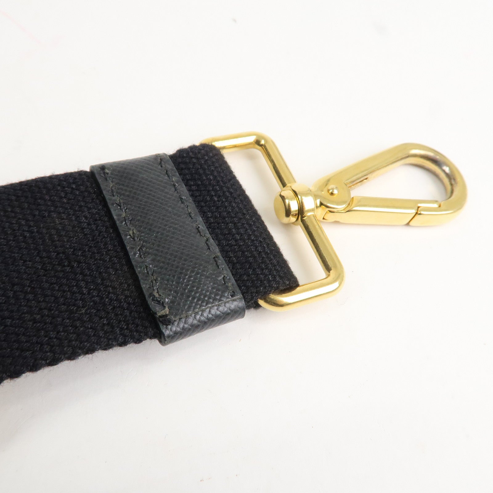 PRADA Canapa Mini Canvas 2Way Hand Bag Tote Bag Black 1BG439 Used