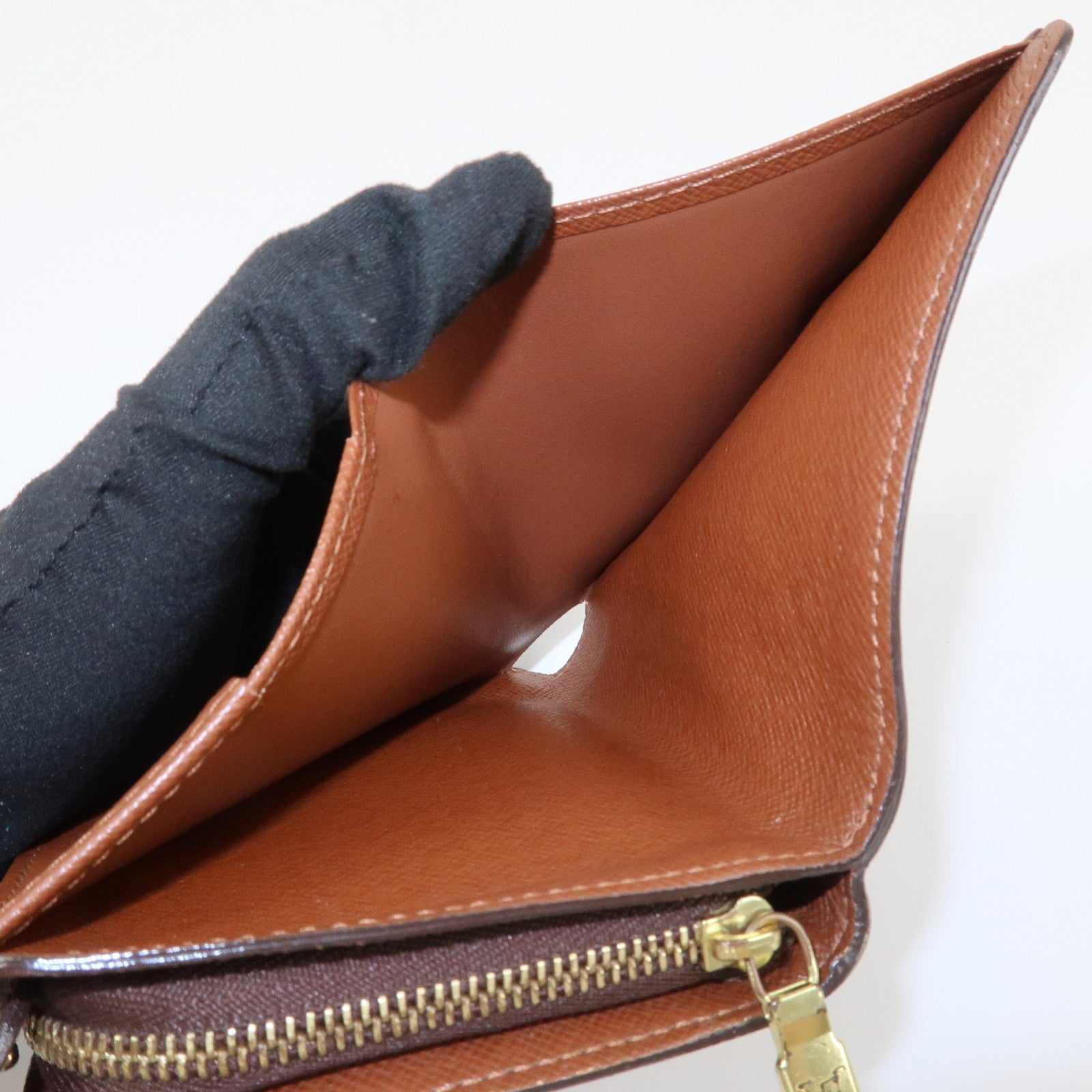 Louis Vuitton Monogram Compact Zippy Small Wallet Brown M61667