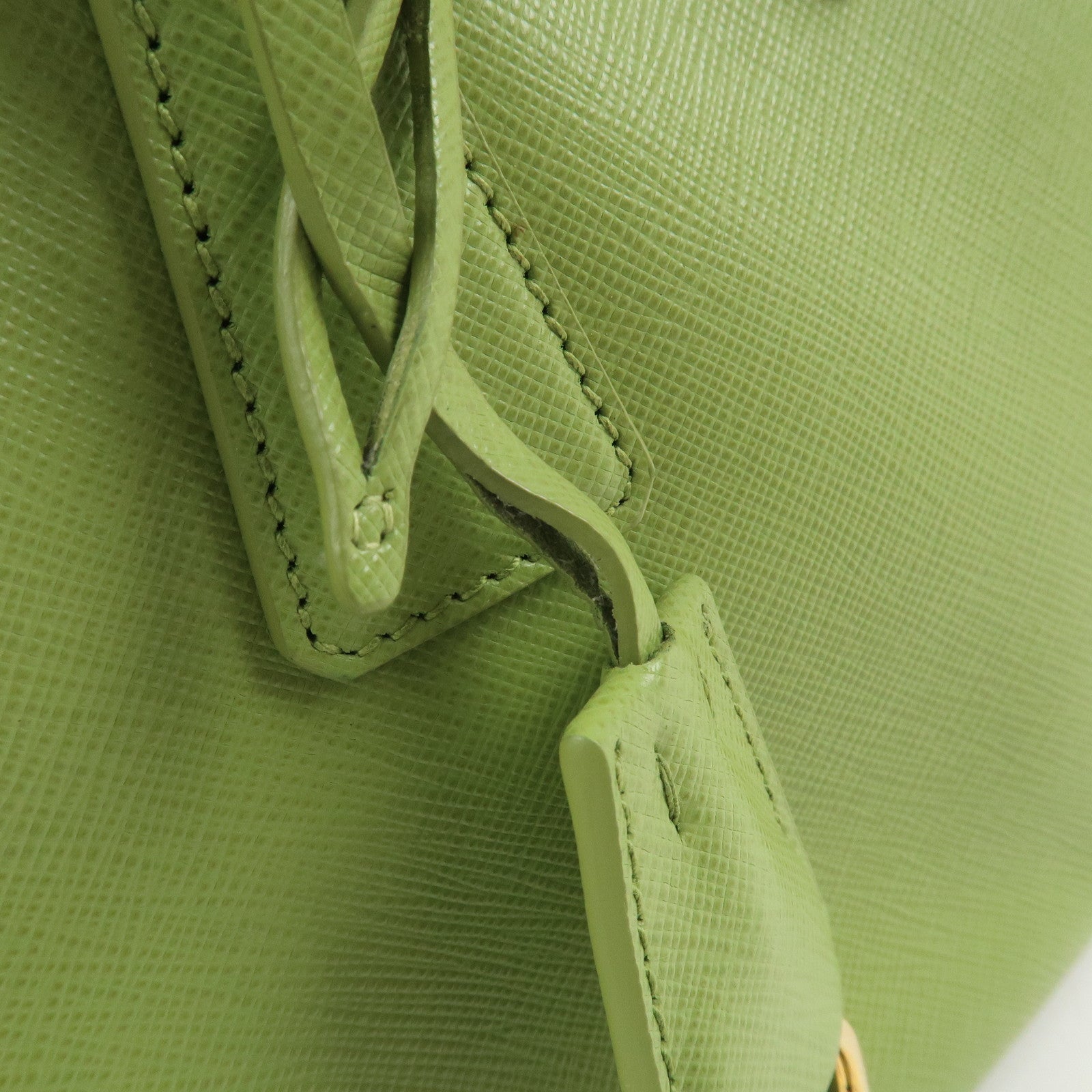 PRADA Galleria 2WAY Bag Hand Bag Shoulder Bag Light Green BN2316