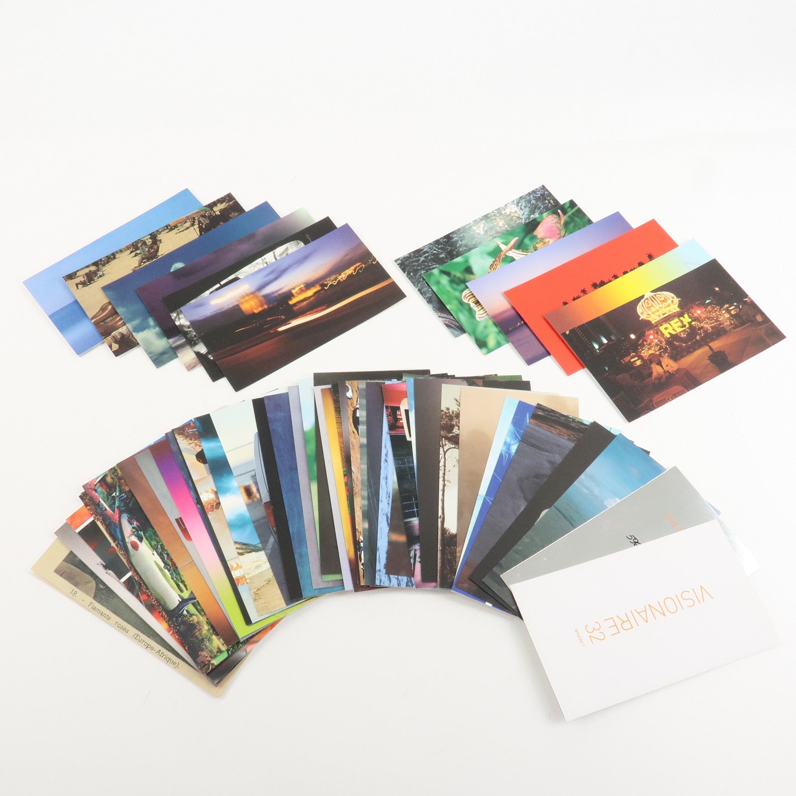 HERMES Leather VISIONAIRE32 Post Card Brown Used