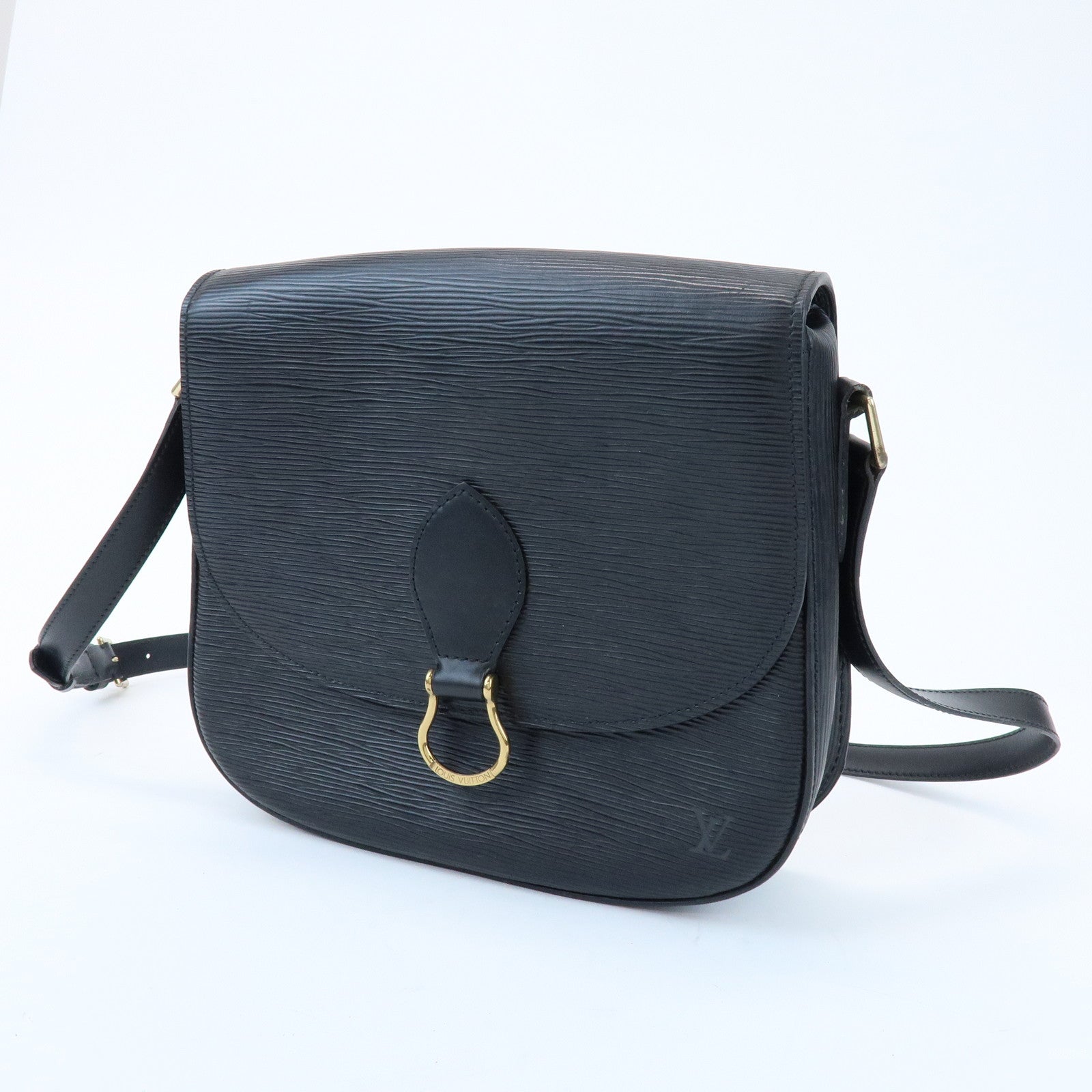 Louis Vuitton Epi Saint Cloud Shoulder Bag Black Noir M52192