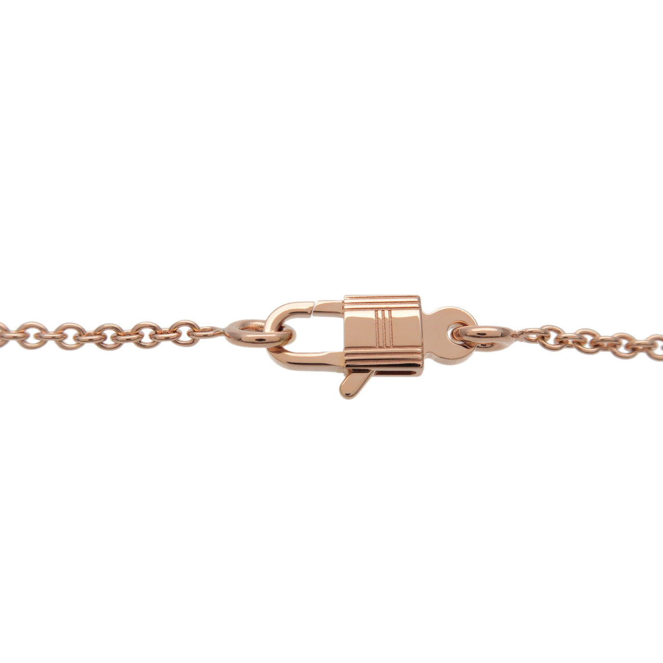 HERMES Kelly Cadena 18P Diamond Necklace K18 750PG Rose Gold