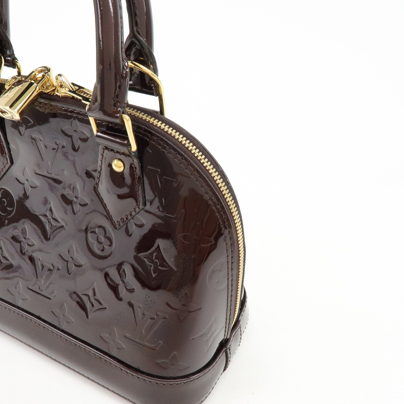 Louis Vuitton Monogram Vernis Alma BB 2Way Bag Amarante M91678