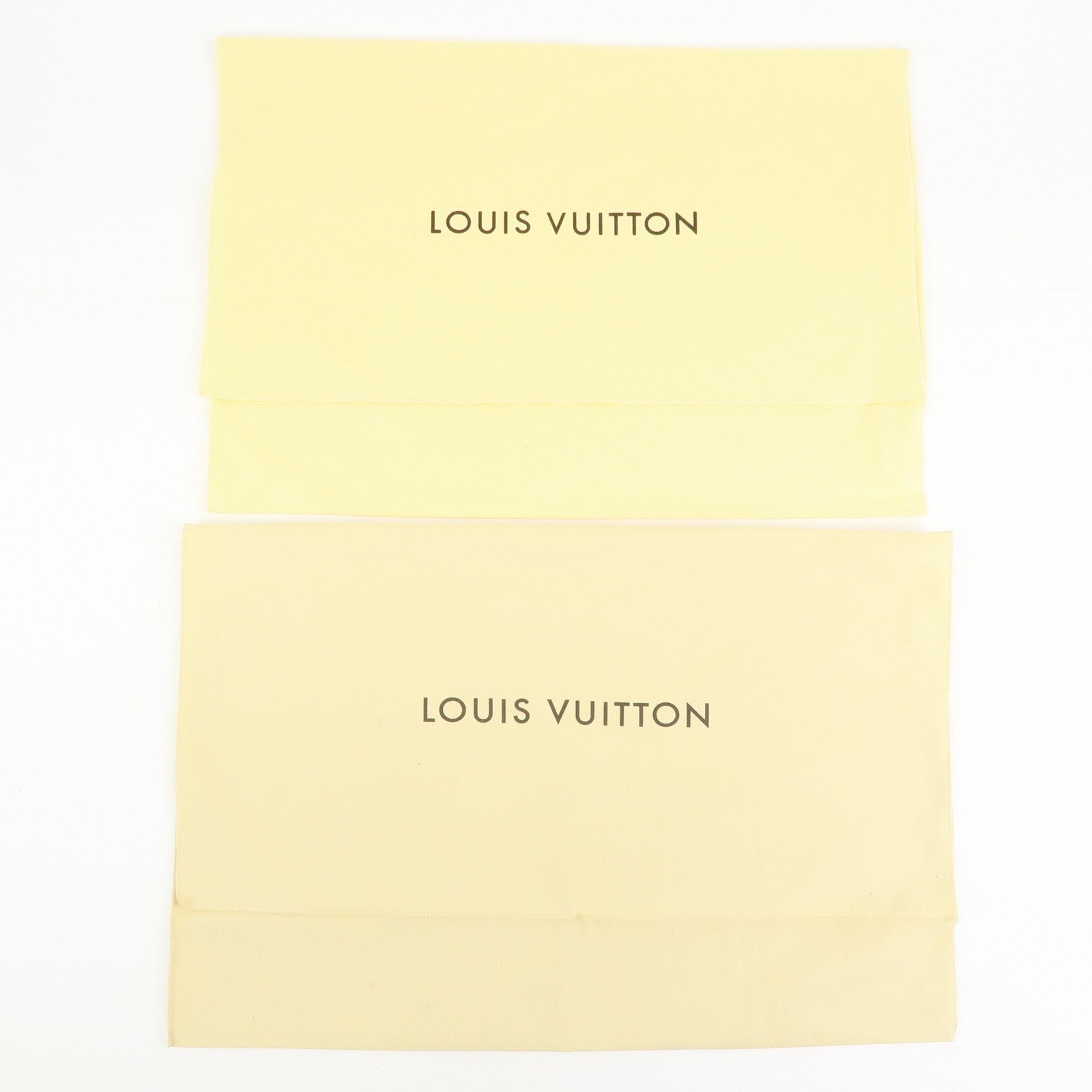 Louis Vuitton Set of 12 Dust Bag Storage Bag Flap Style Beige