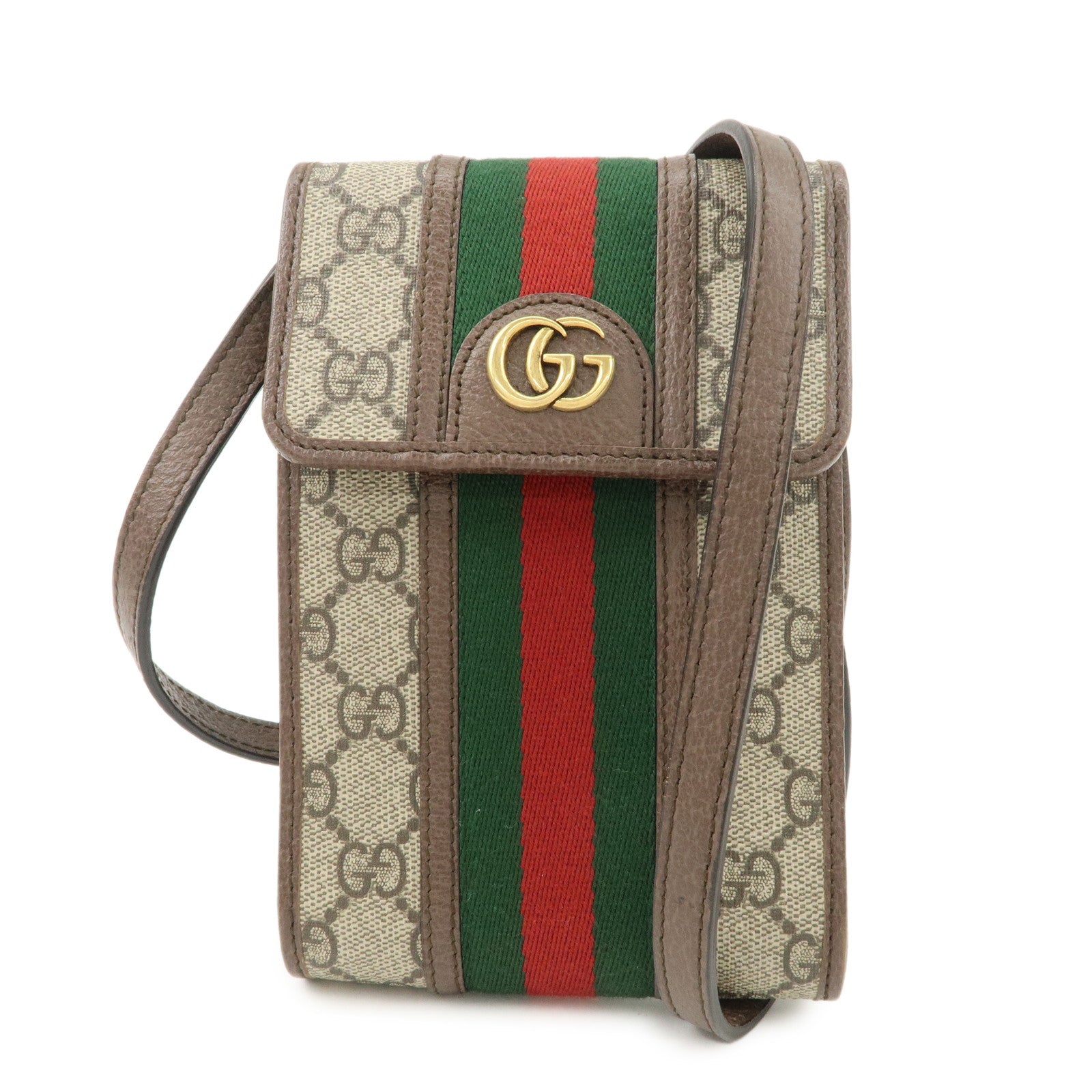 GUCCI Ophidia Sherry GG Supreme PVC Mini Shoulder Bag Beige 625757