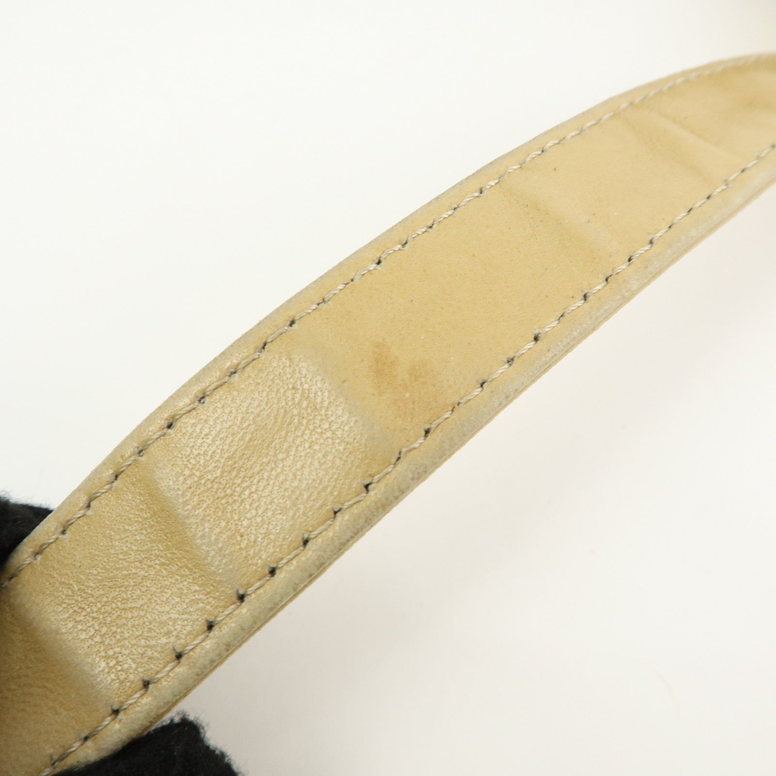 FENDI Suede Leather Shoulder Bag Hand Bag Yellow Beige 26569