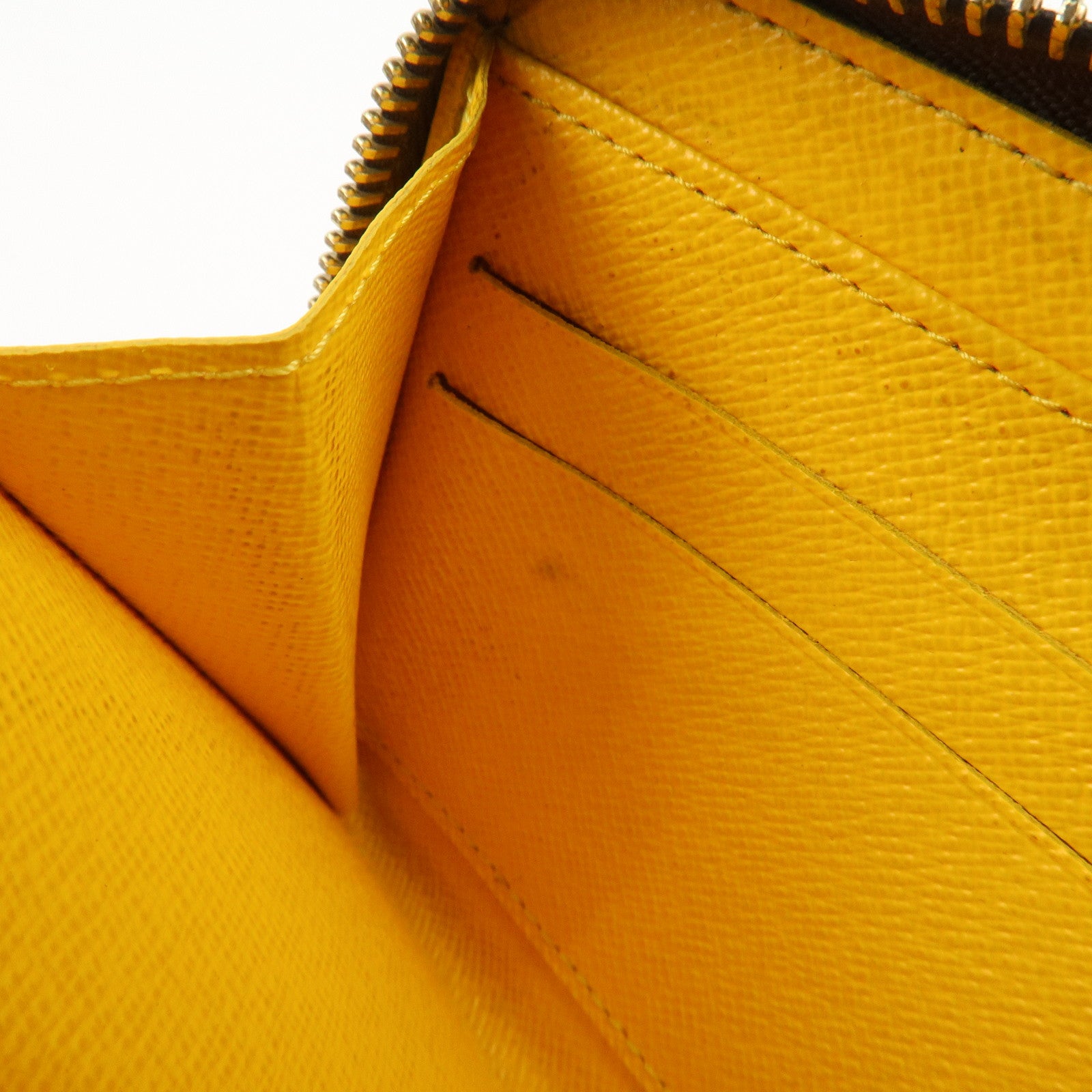 Louis Vuitton Monogram Zippy Wallet Pumpkin Dots Jaune M60449 Used