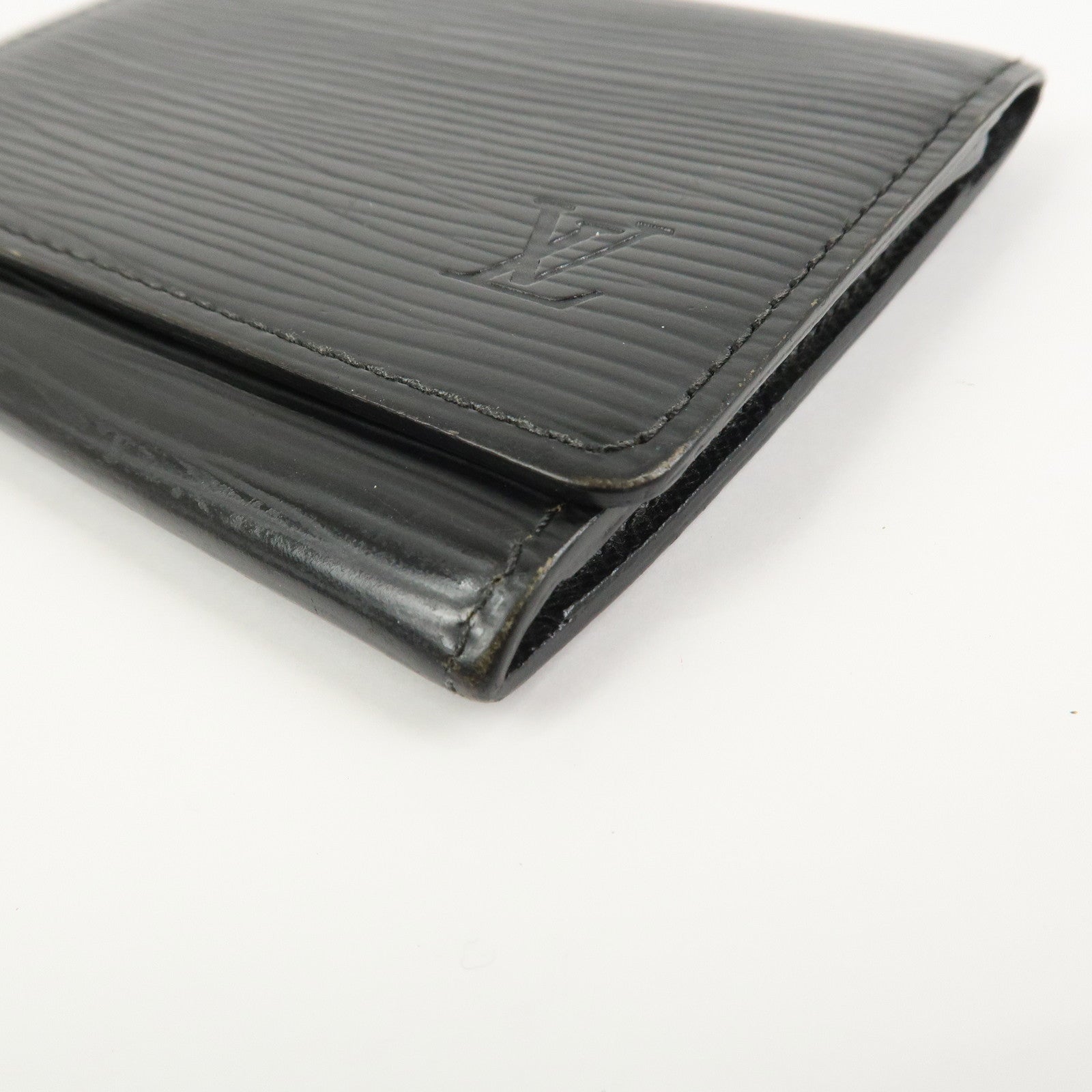 Louis Vuitton Epi Enveloppe Carte de Visite Card Case Noir M56582