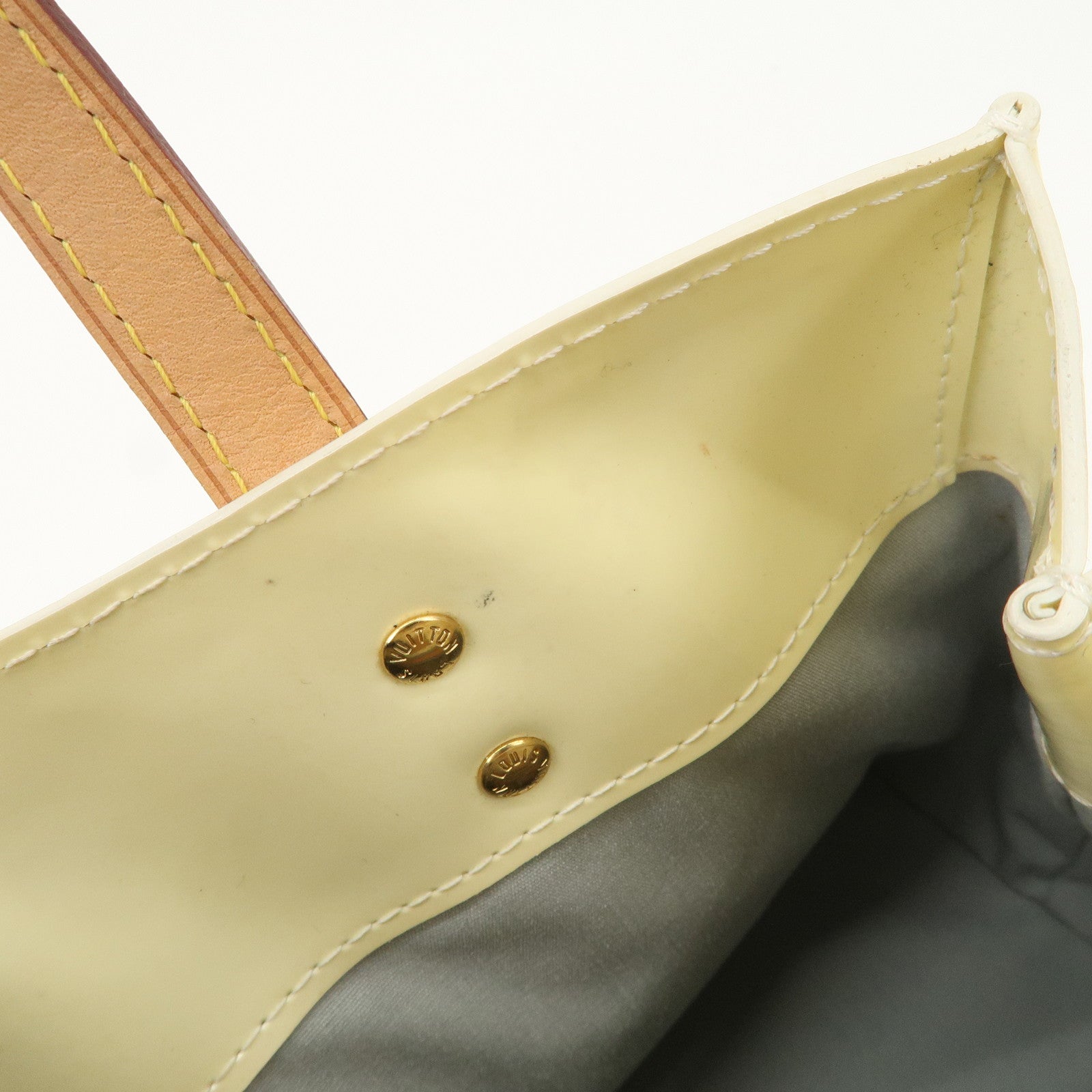 Louis Vuitton Monogram Vernis Lead PM Hand Bag Perle M91336 Used