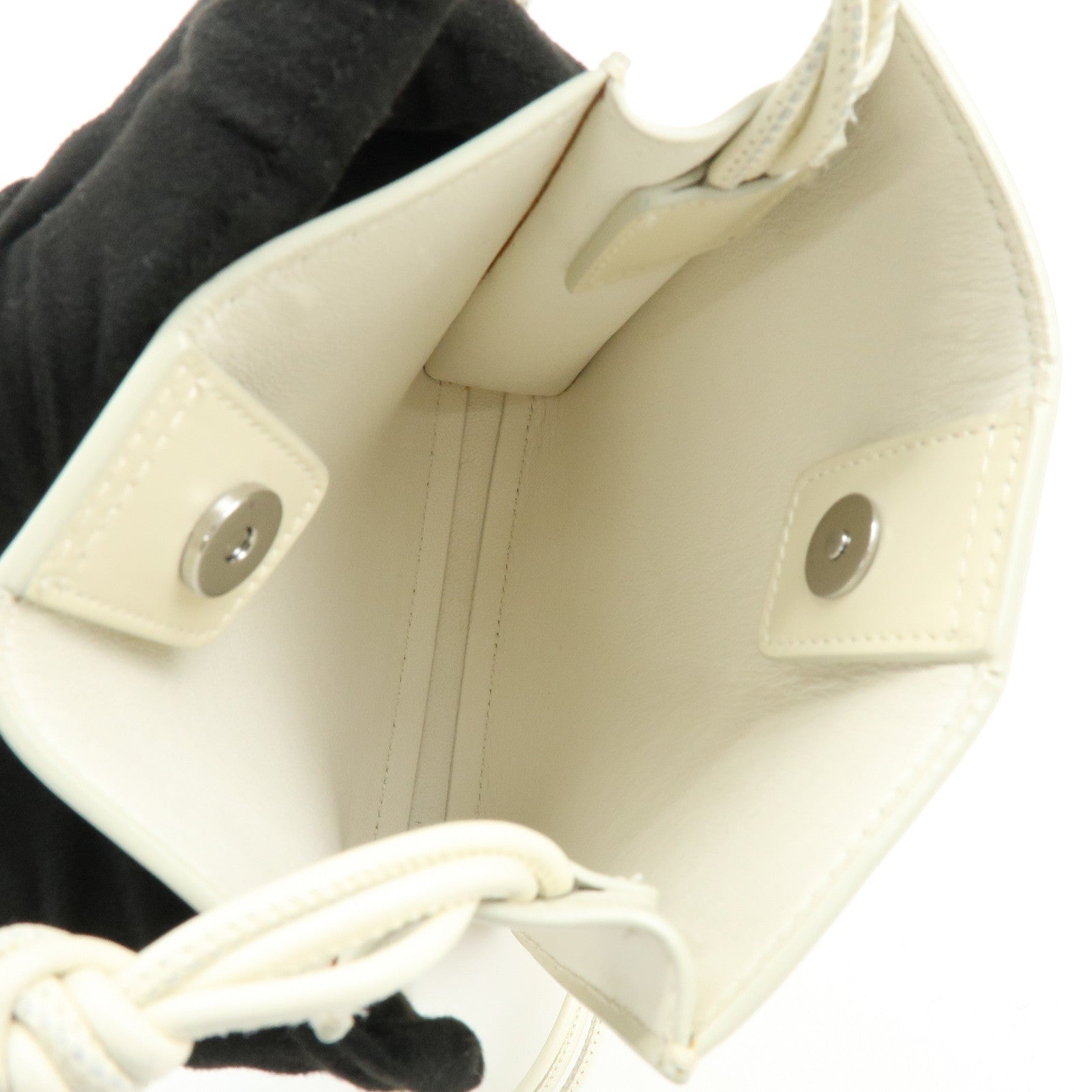 JIL SANDER Leather Shoulder Bag Crossbody Bag Ivory