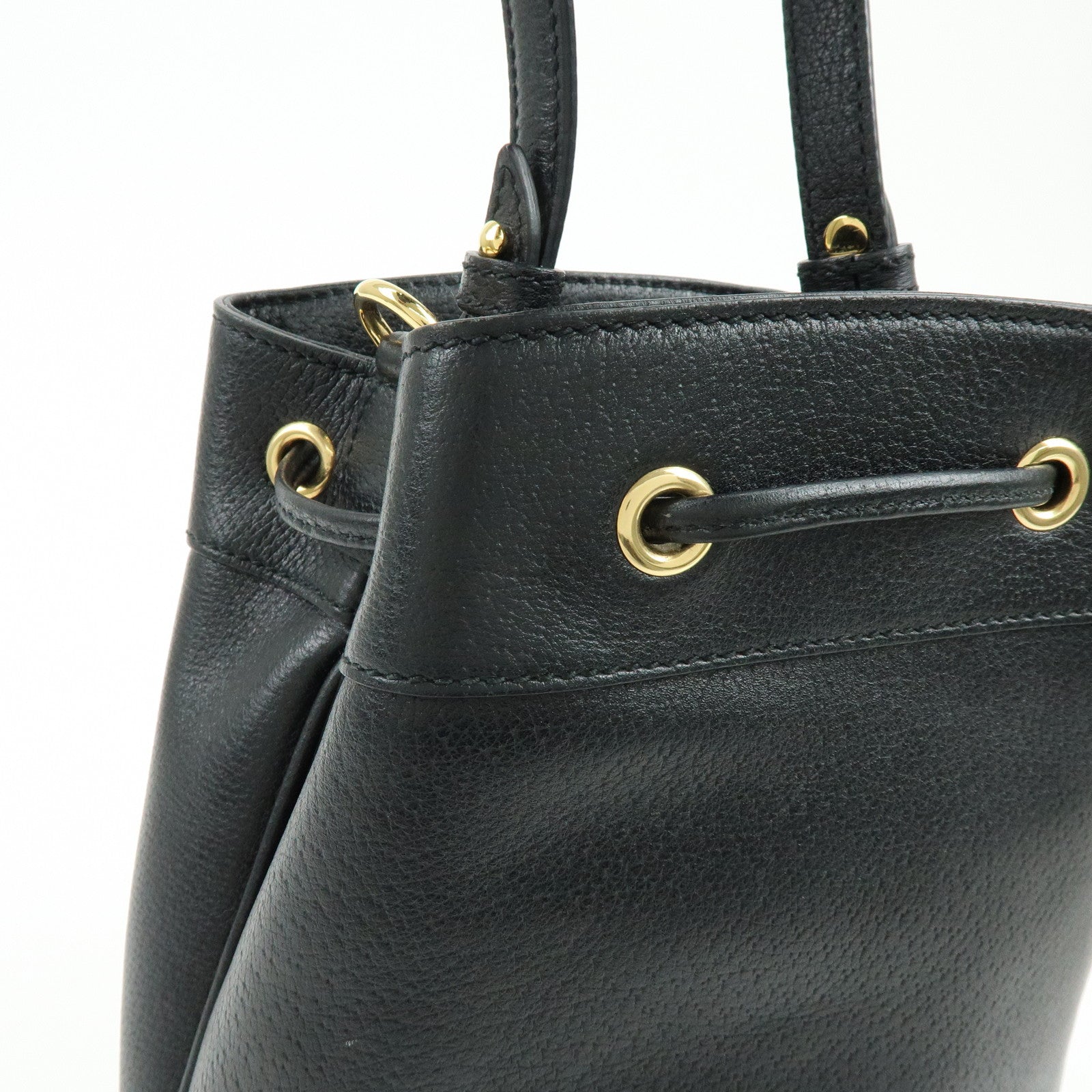 GUCCI Ophidia Sherry GG Marmont 2way Bucket Bag Small Black 610846