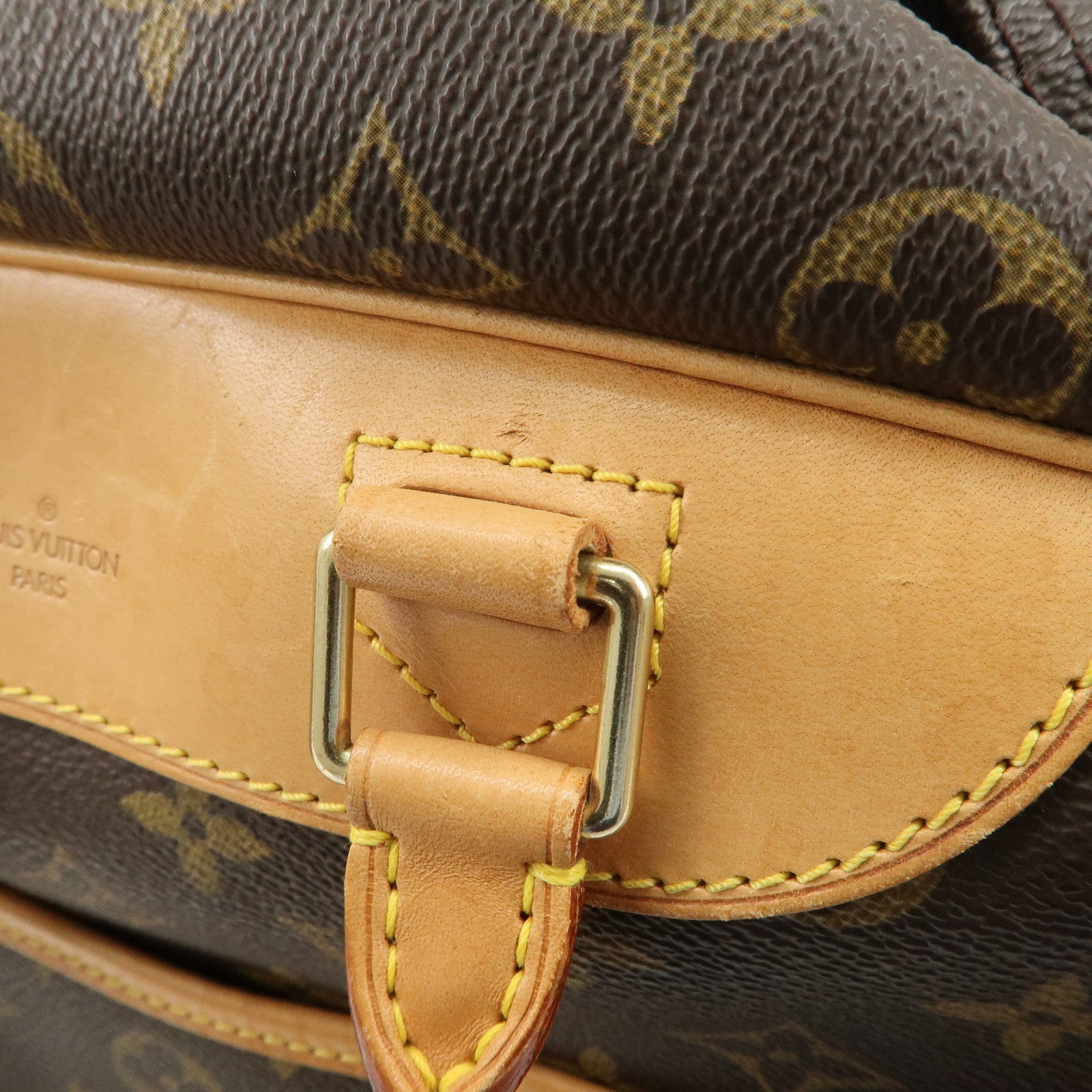 Louis Vuitton Monogram Deauville Hand Bag Brown M47270 Used