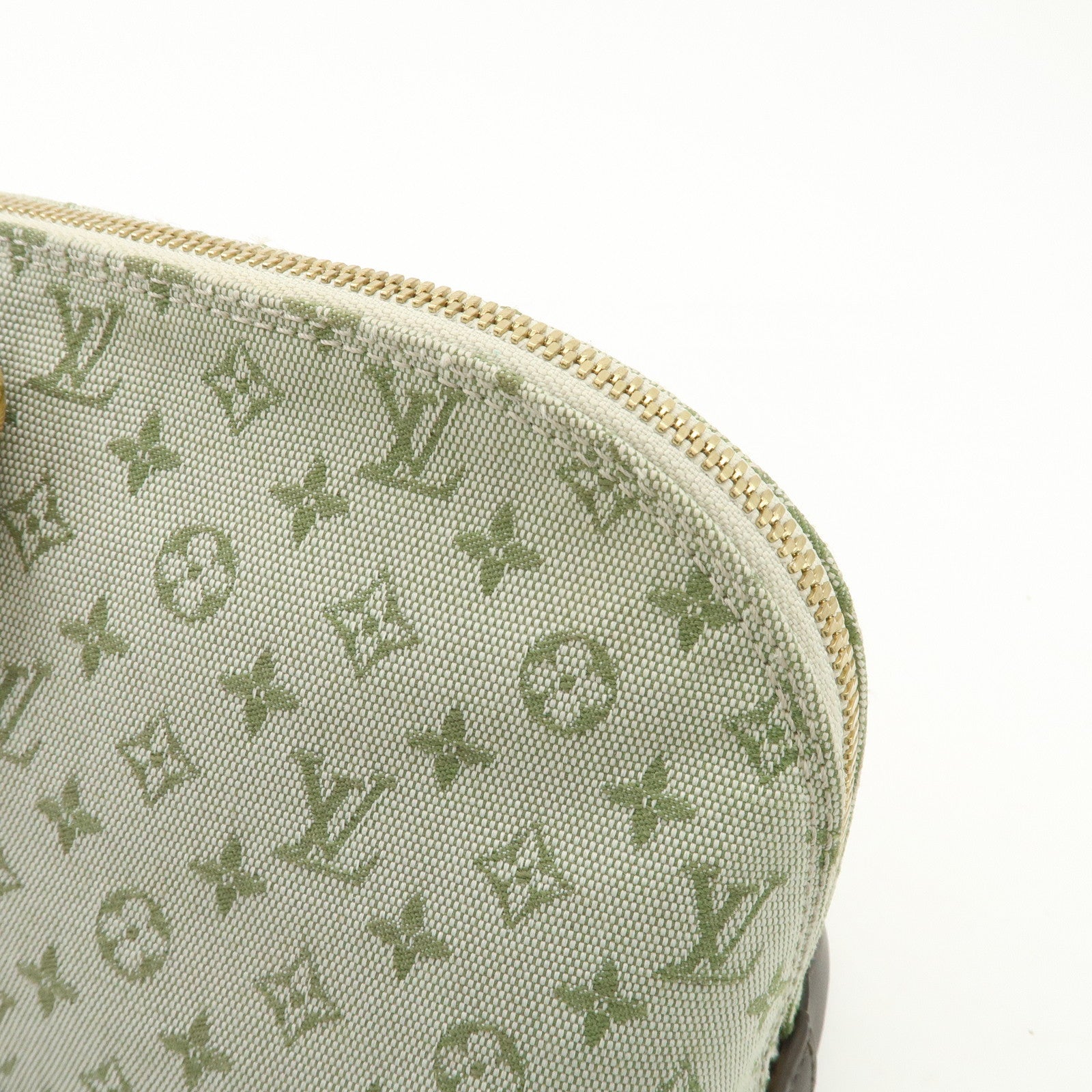 Louis Vuitton Monogram Mini Canvas Alma Long Hand Bag Khaki M92206 Used