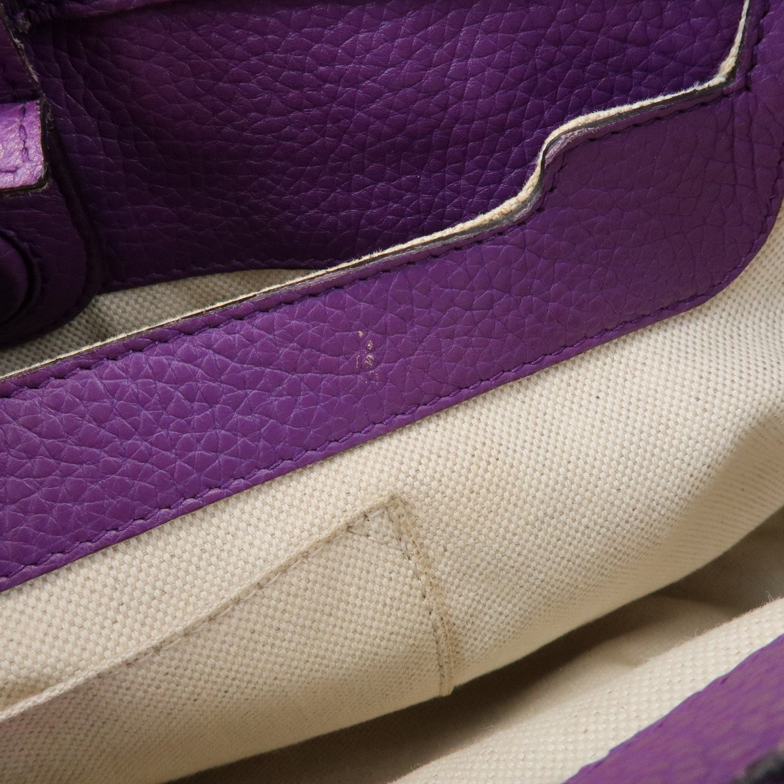 GUCCI Bamboo Shopper Medium 2Way Shoulder Bag Purple Blue 323660