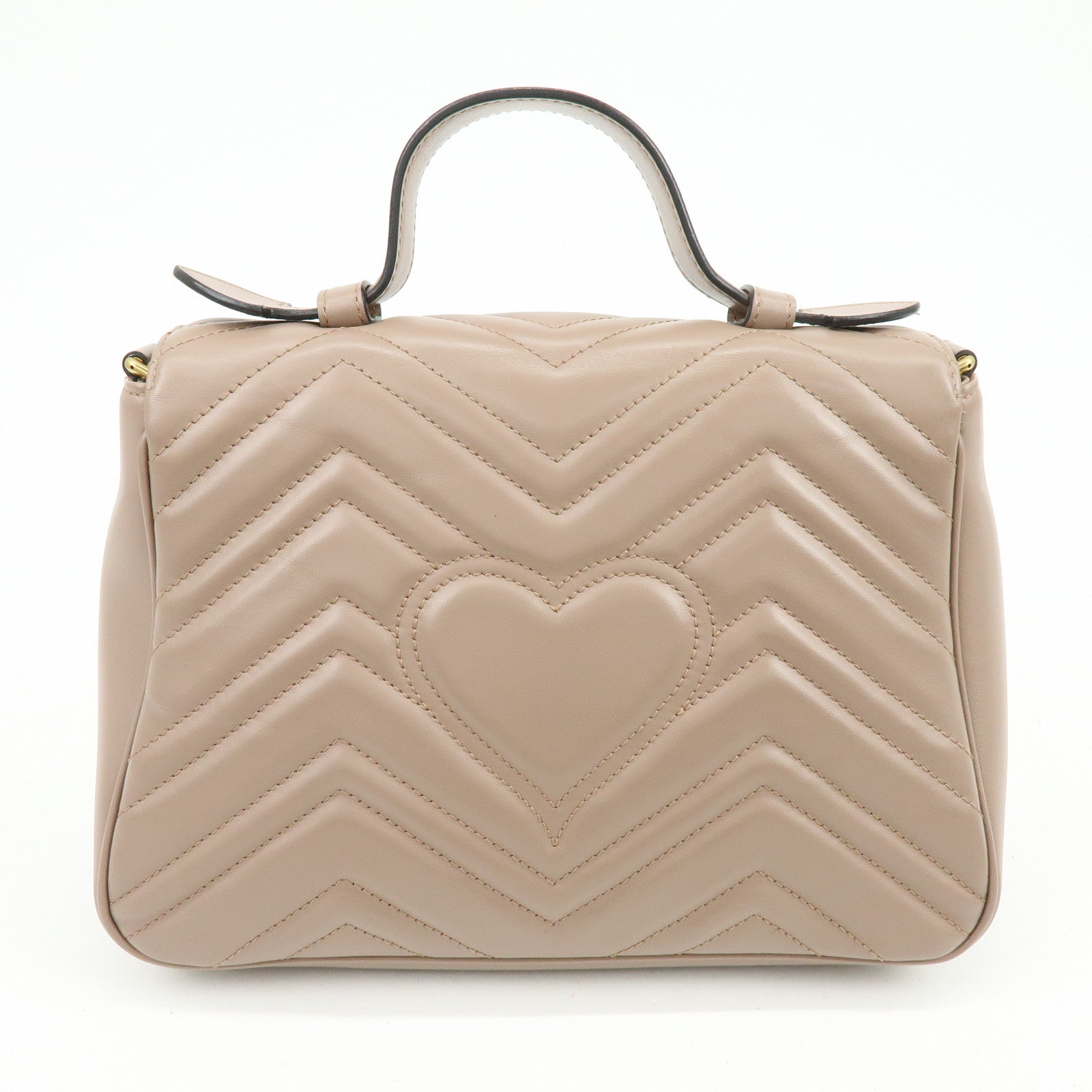 GUCCI GG Marmont 2Way Bag Hand Bag Shoulder Bag Beige 498110