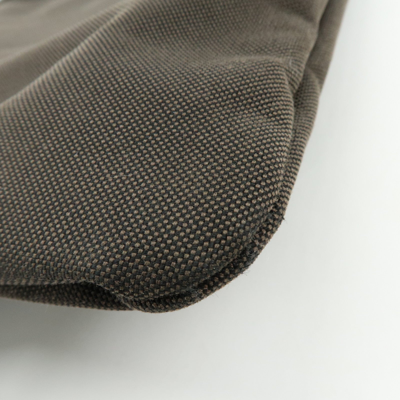 PRADA Logo Jacquard Leather Shoulder Bag Crossbody Bag Dark Brown