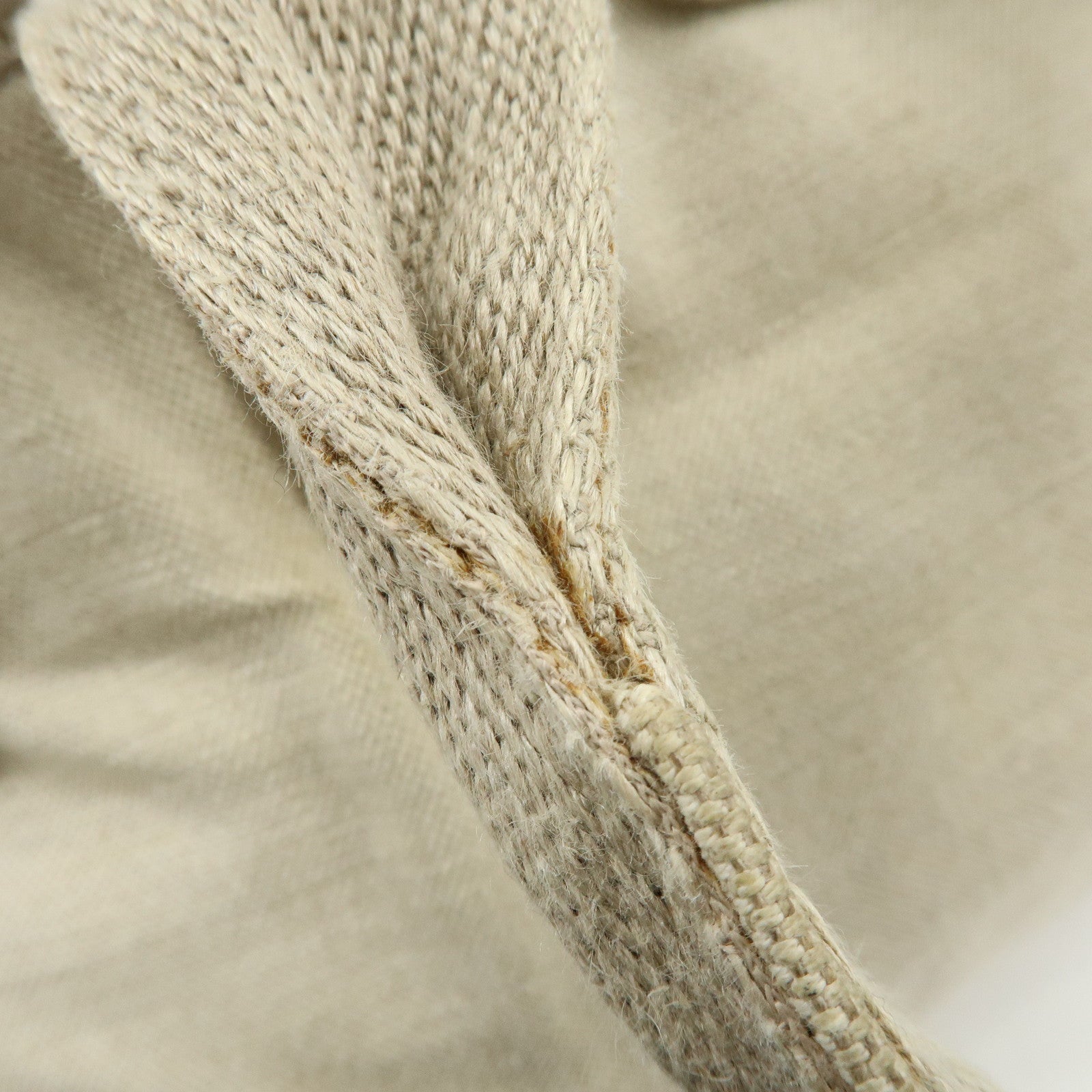 PRADA Denim Boston Bag Hand Bag Natural BN1886