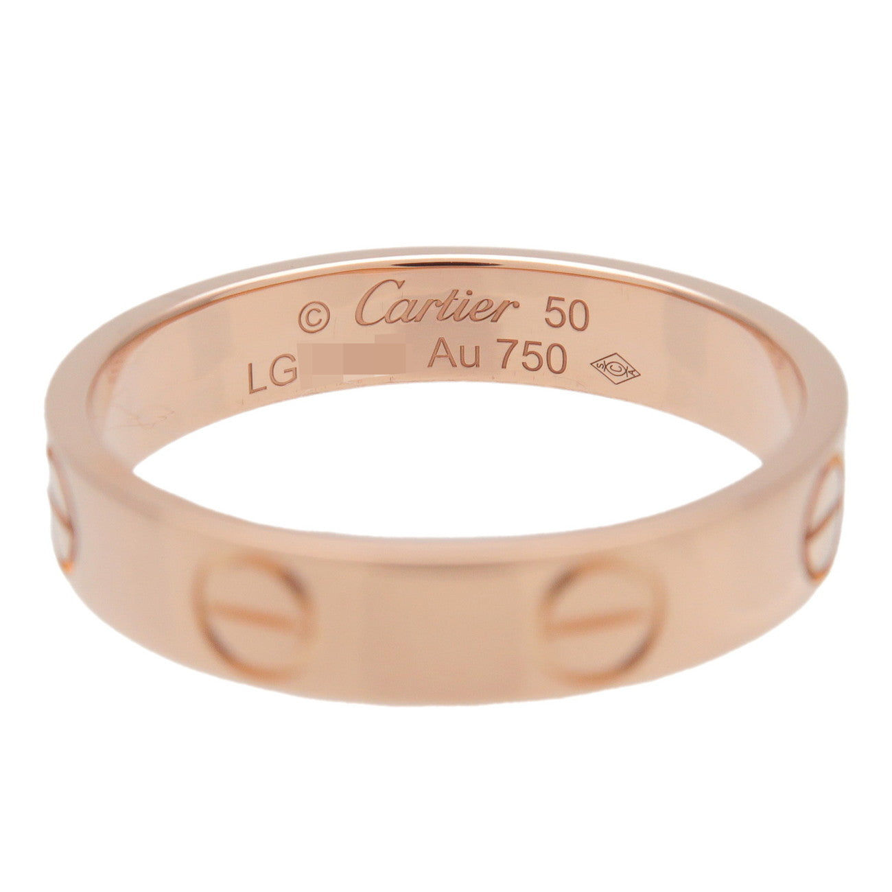 Cartier Mini Love Ring K18PG 750PG Rose Gold #50 US5-5.5 EU50