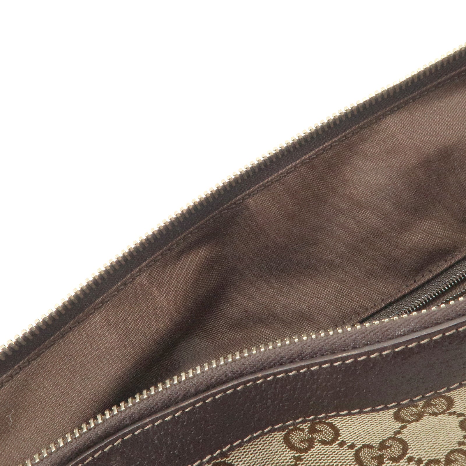 GUCCI Abbey GG Canvas Leather Shoulder Hand Bag Beige Brown 141470 Used