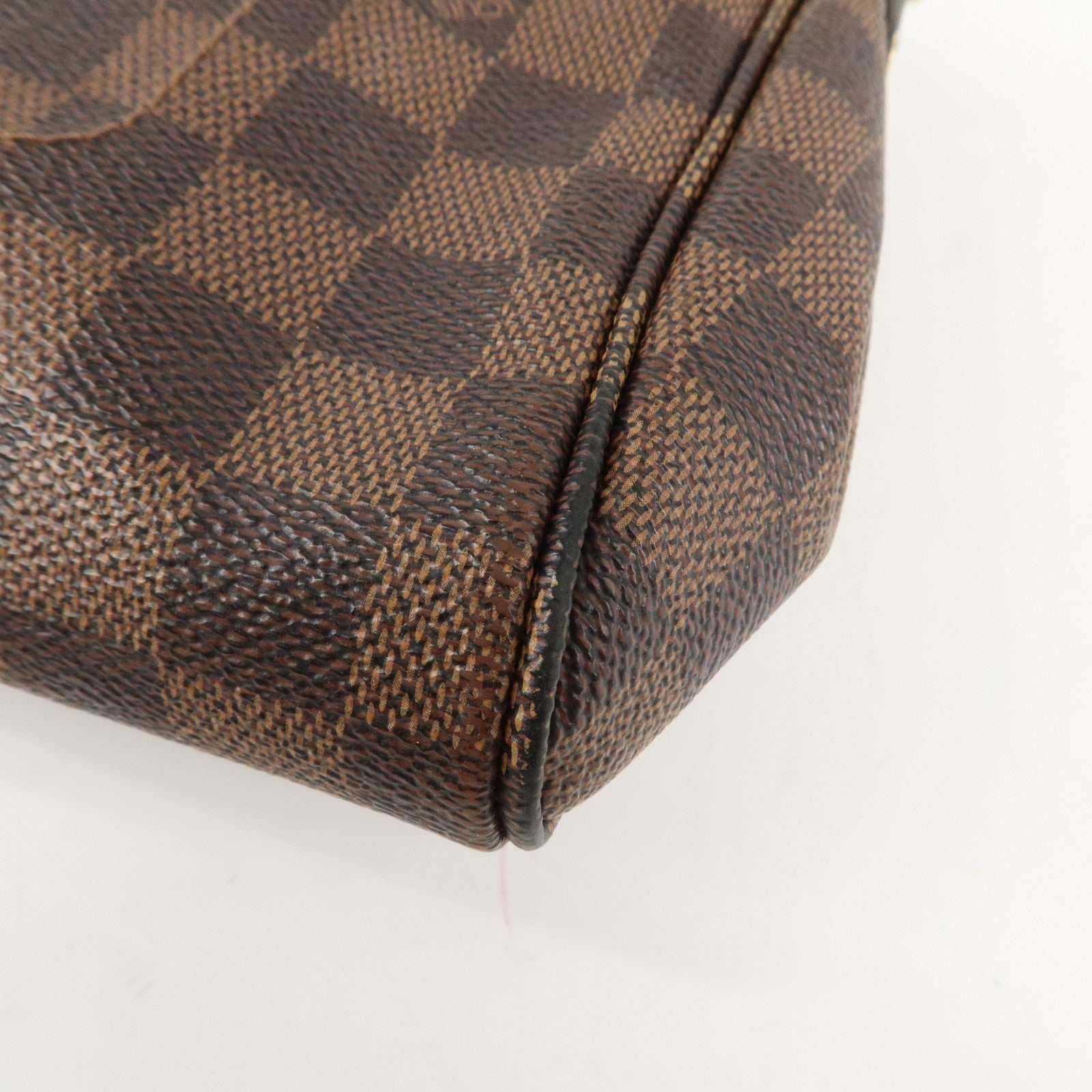 Louis Vuitton Damier Favorite MM Canvas Leather Shoulder Bag FL4126 Used