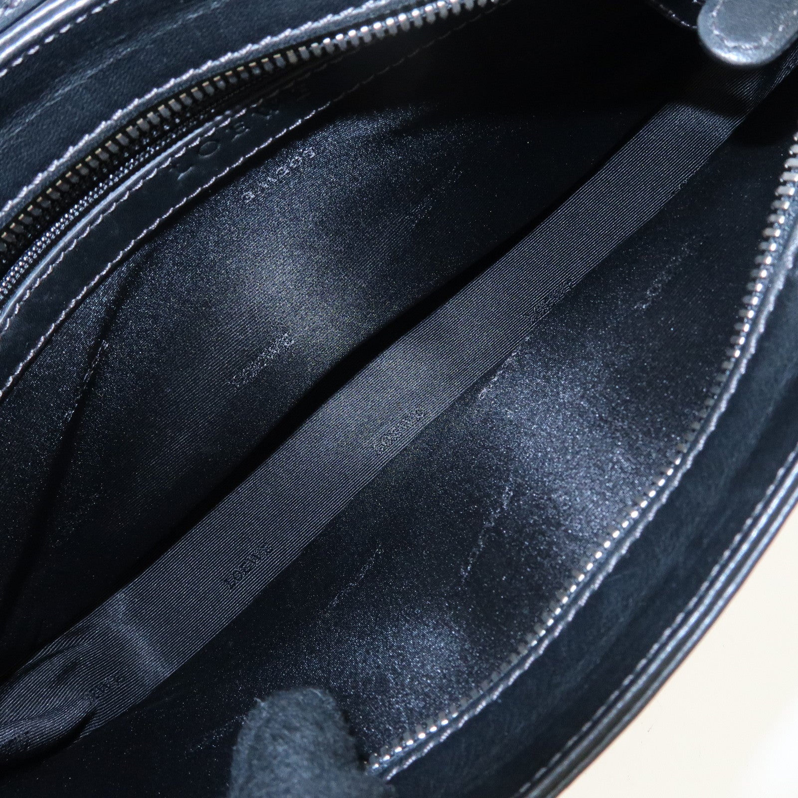 LOEWE Anagram Leather Shoulder Bag Hand Bag Black Used