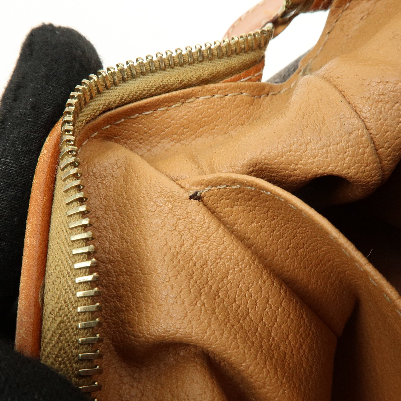 CELINE Macadam PVC Leather Pouch Cosmetic Pouch Brown