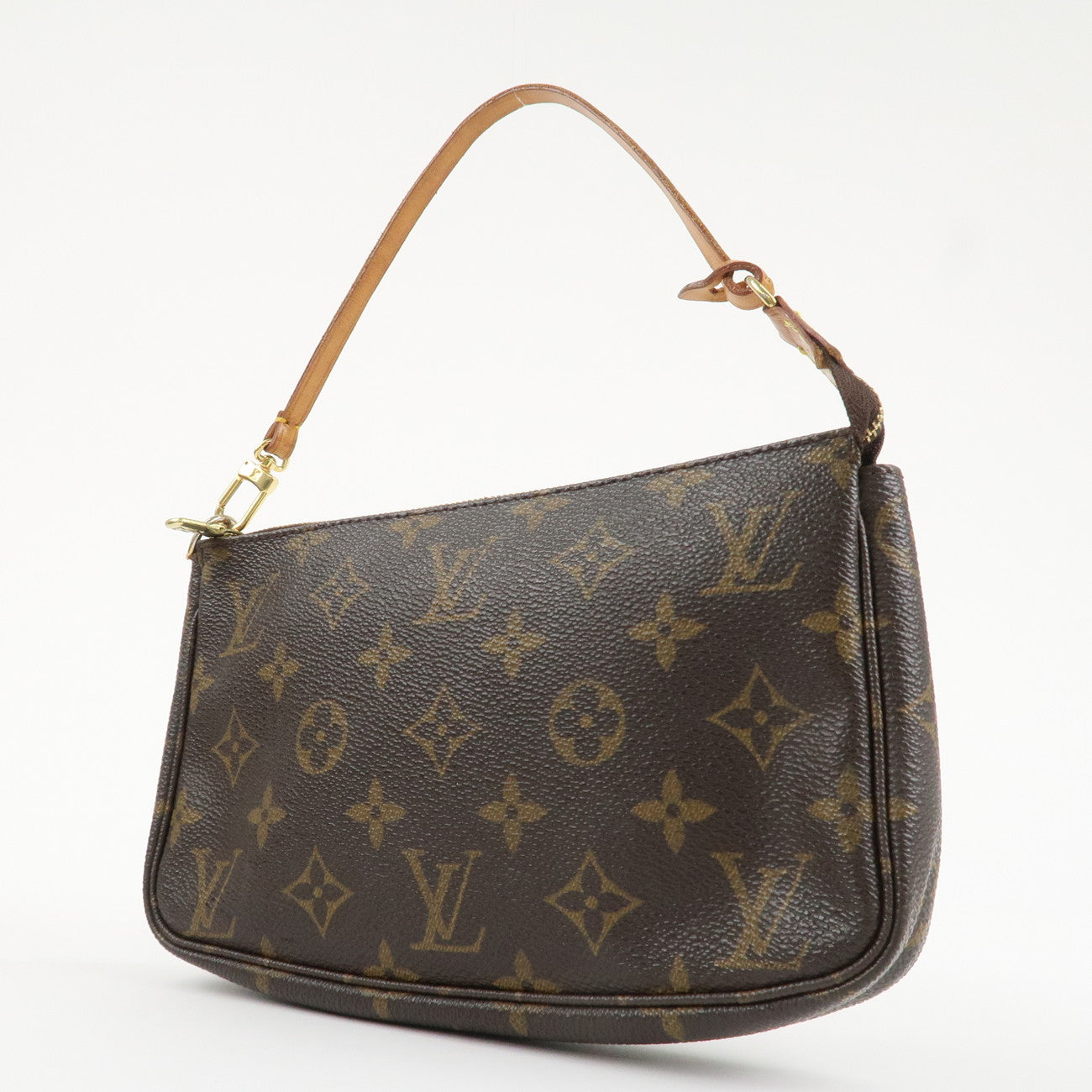 Louis Vuitton Monogram Pochette Accessoires Hand Bag Brown M51980 Used