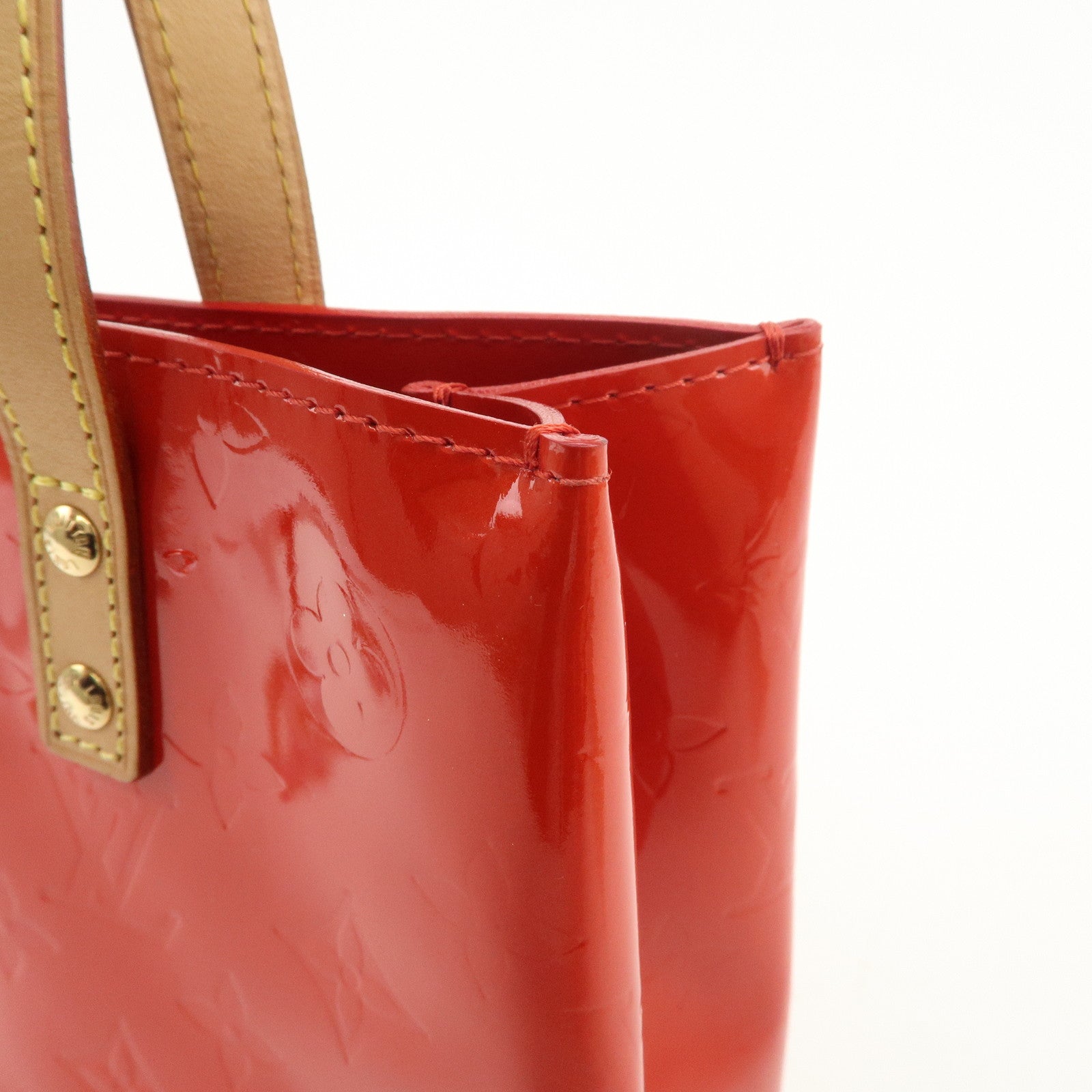 Louis Vuitton Monogram Vernis Lead PM Hand Bag Rouge M91088