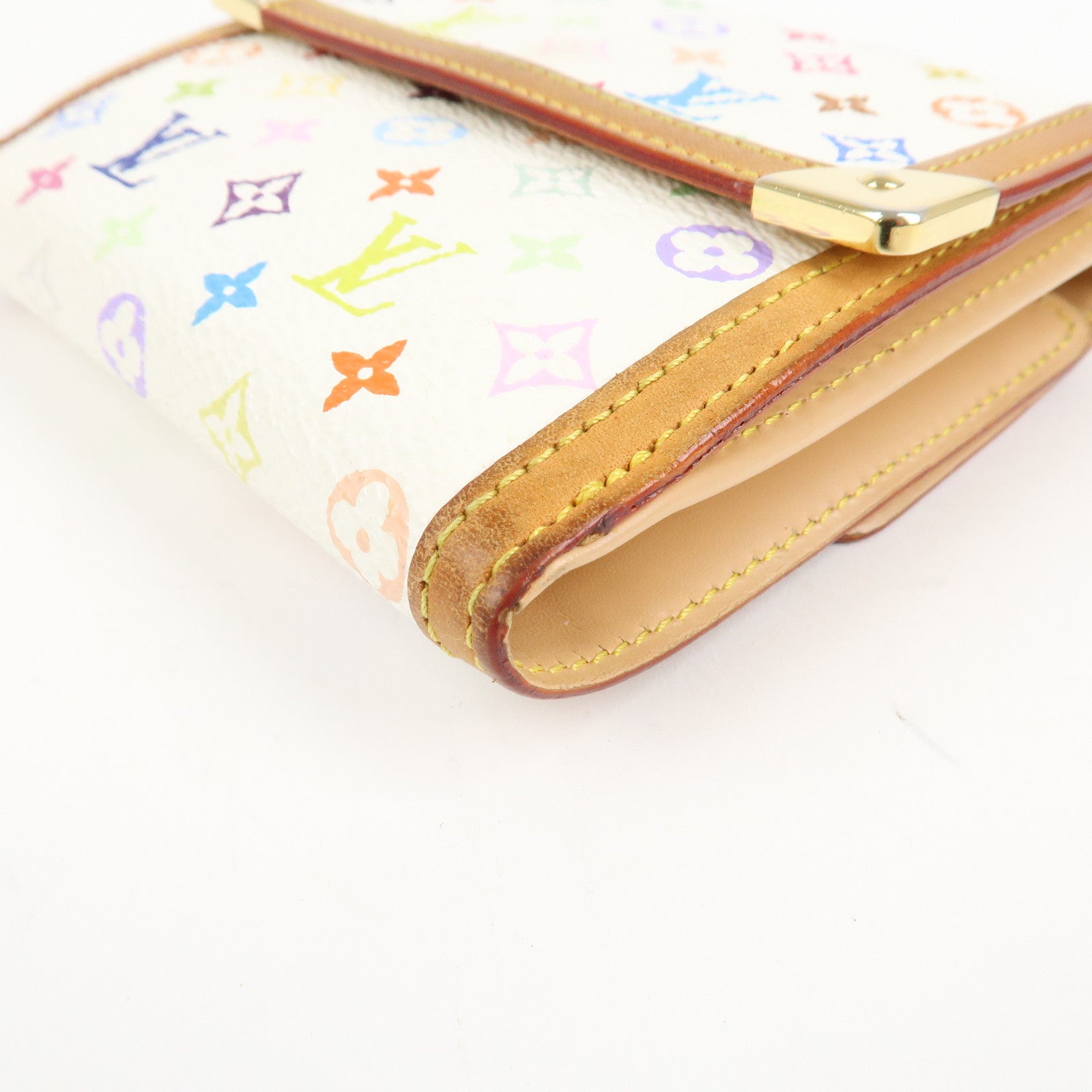 Louis Vuitton Monogram Multicolor Porte Monnaie Billets Carte Credit M92983 Used