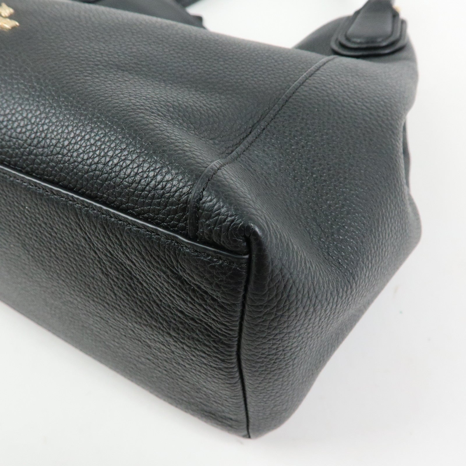 COACH Edie Leather 2Way Shoulder Bag Hand Bag Black