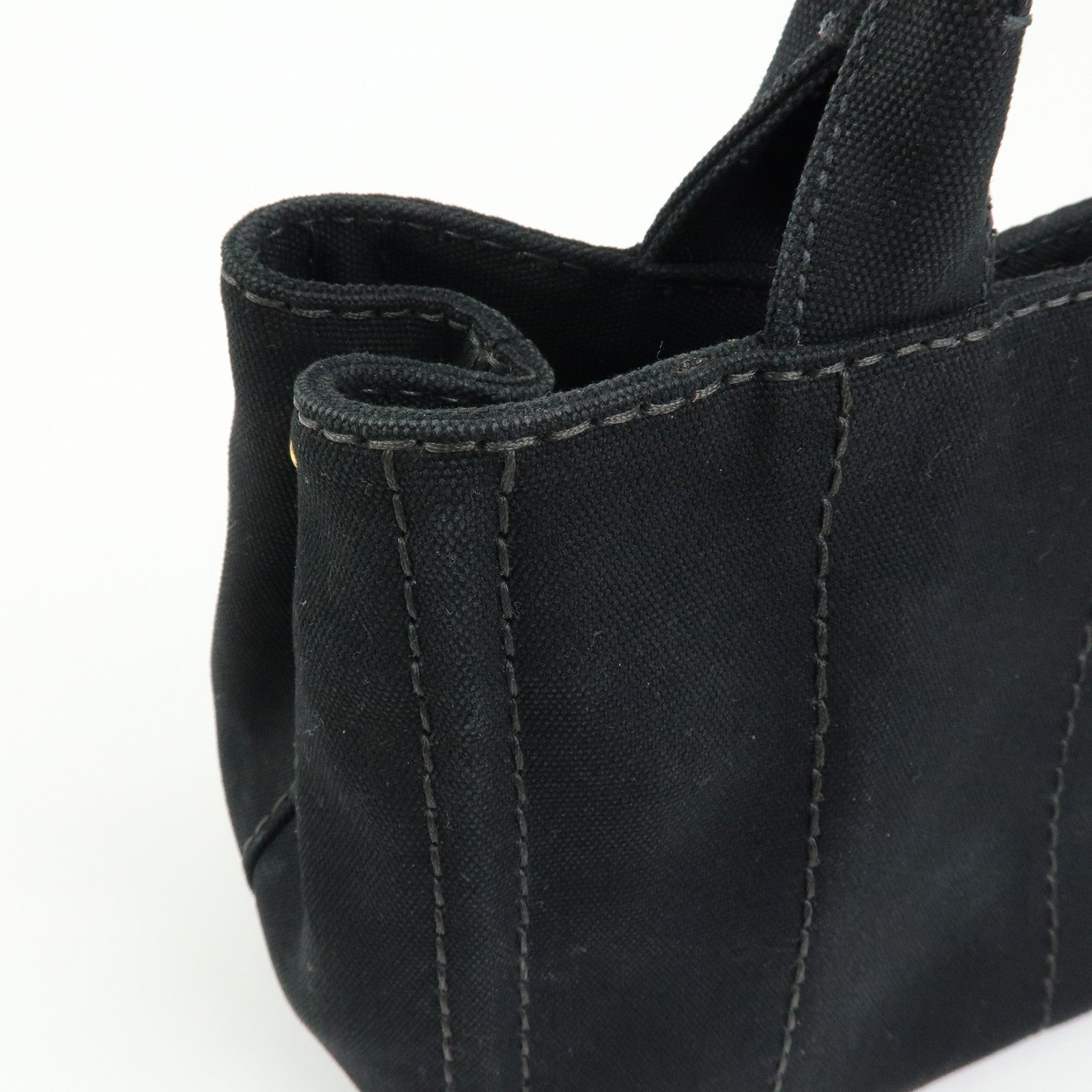PRADA Triangle Logo Canapa Mini Canvas 2Way Bag Hand Bag 1BG439