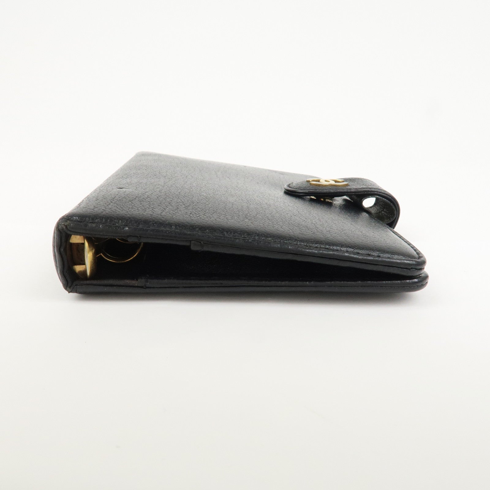 CHANEL COCO Mark Leather Planner Cover Agenda Black