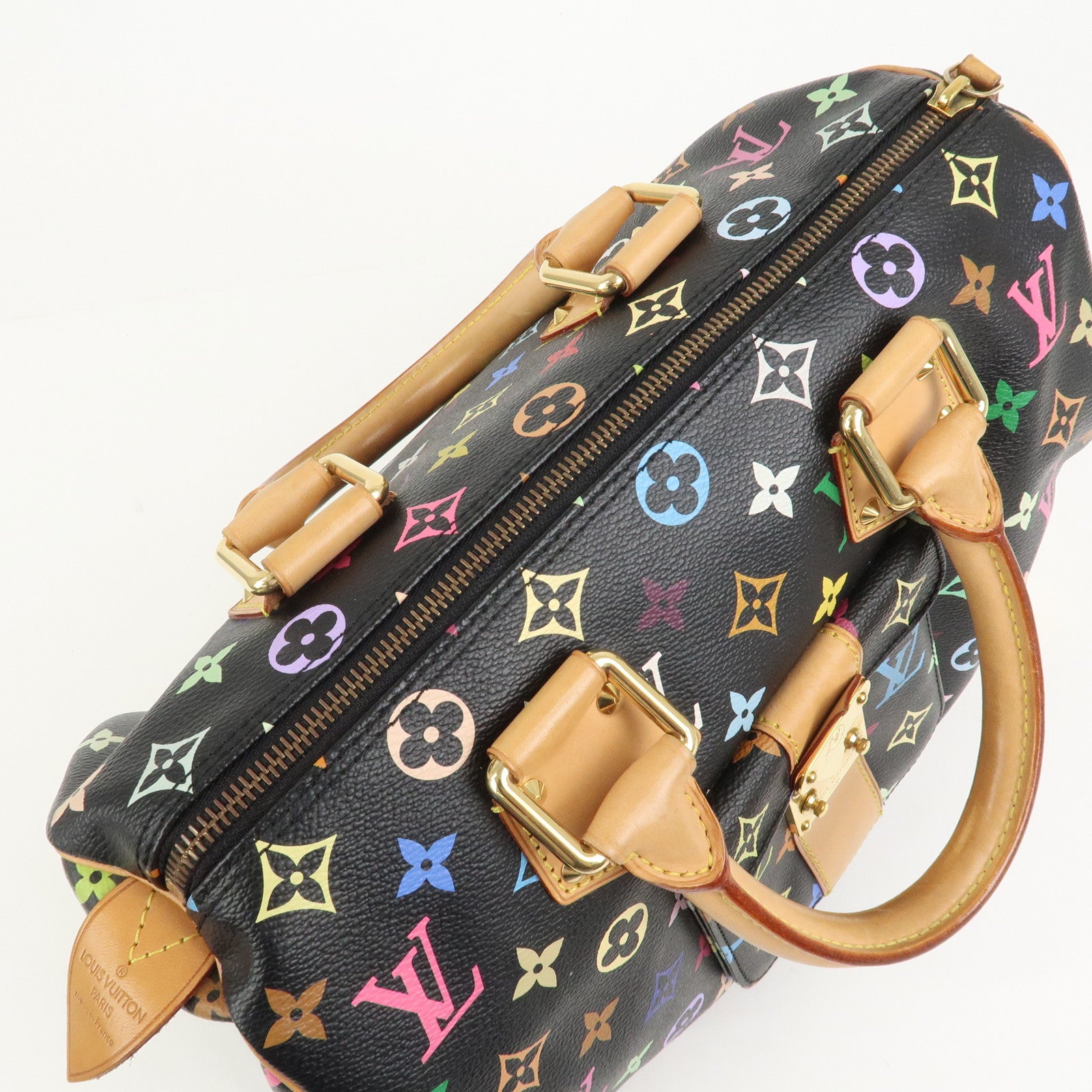 Louis Vuitton Monogram Multicolor Speedy 30 Hand Bag Noir M92642
