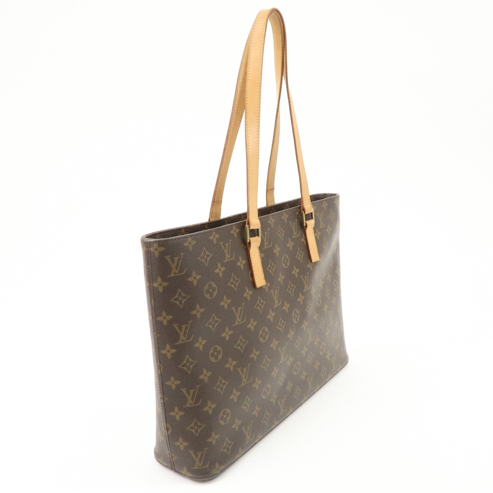 Louis Vuitton Monogram Luco Tote Bag Shoulder Bag Brown M51155 Used