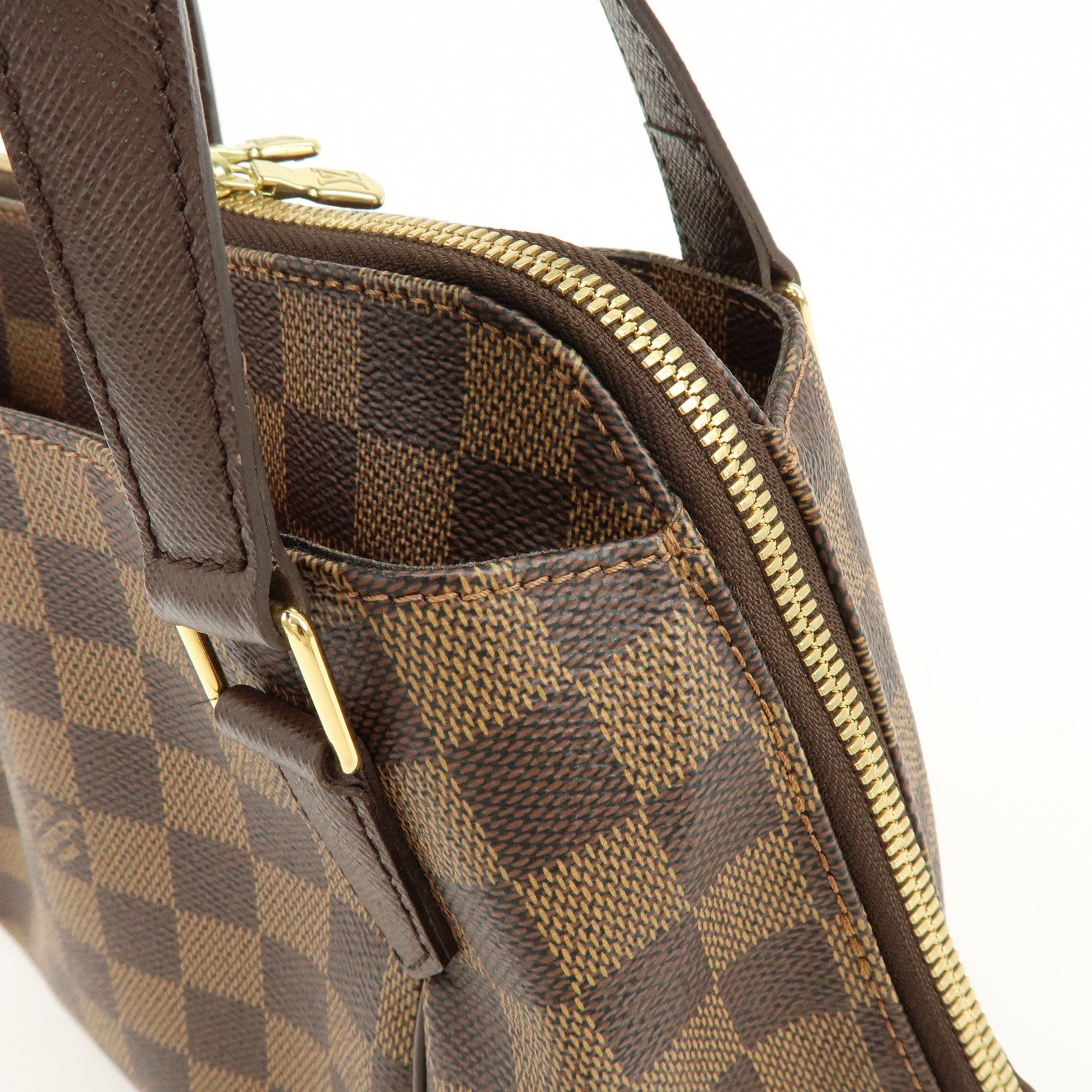Louis Vuitton Damier Canvas Belem PM Hand Bag Brown N51173