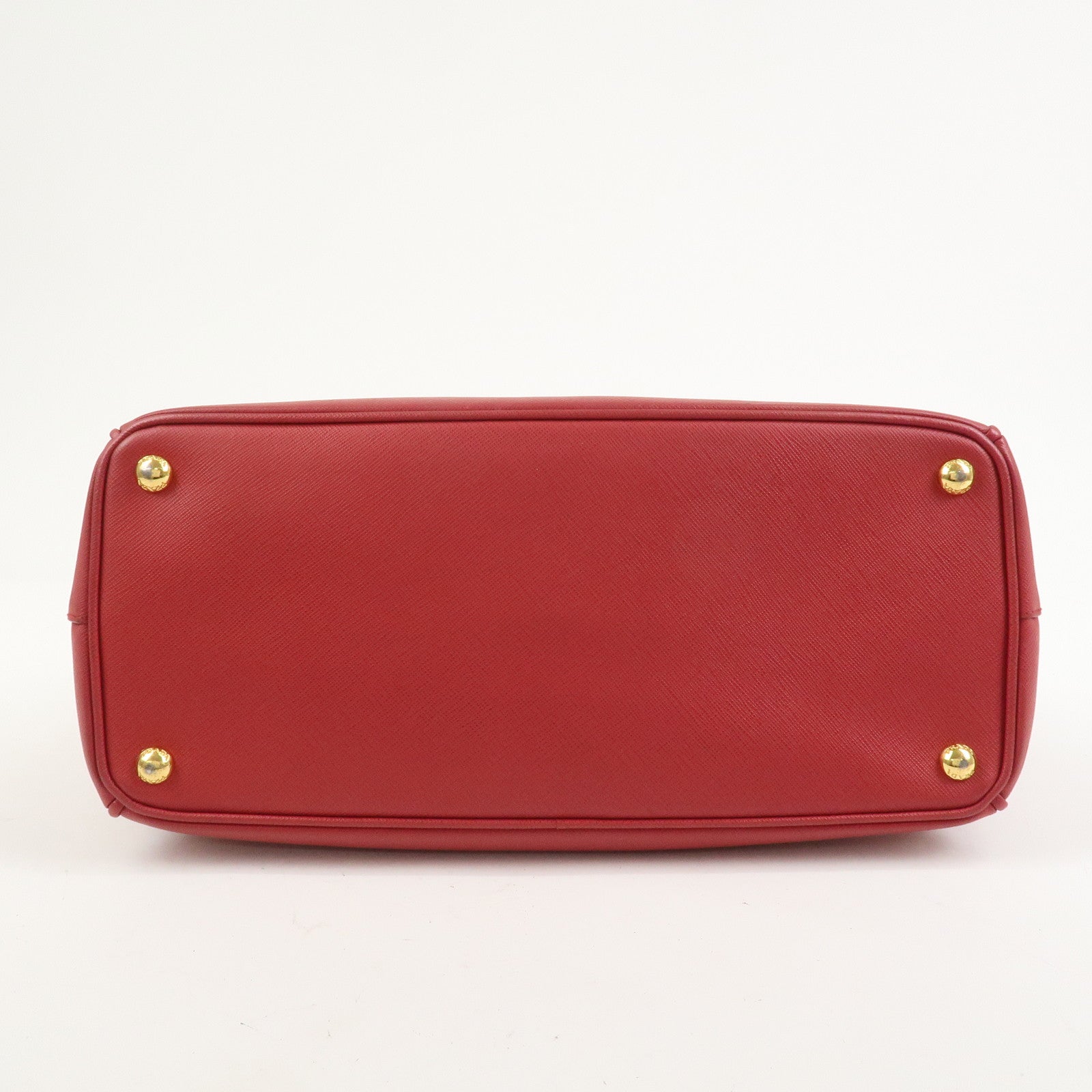 PRADA Triangle Logo Galleria Saffiano Leather 2Way Bag Red BN2274