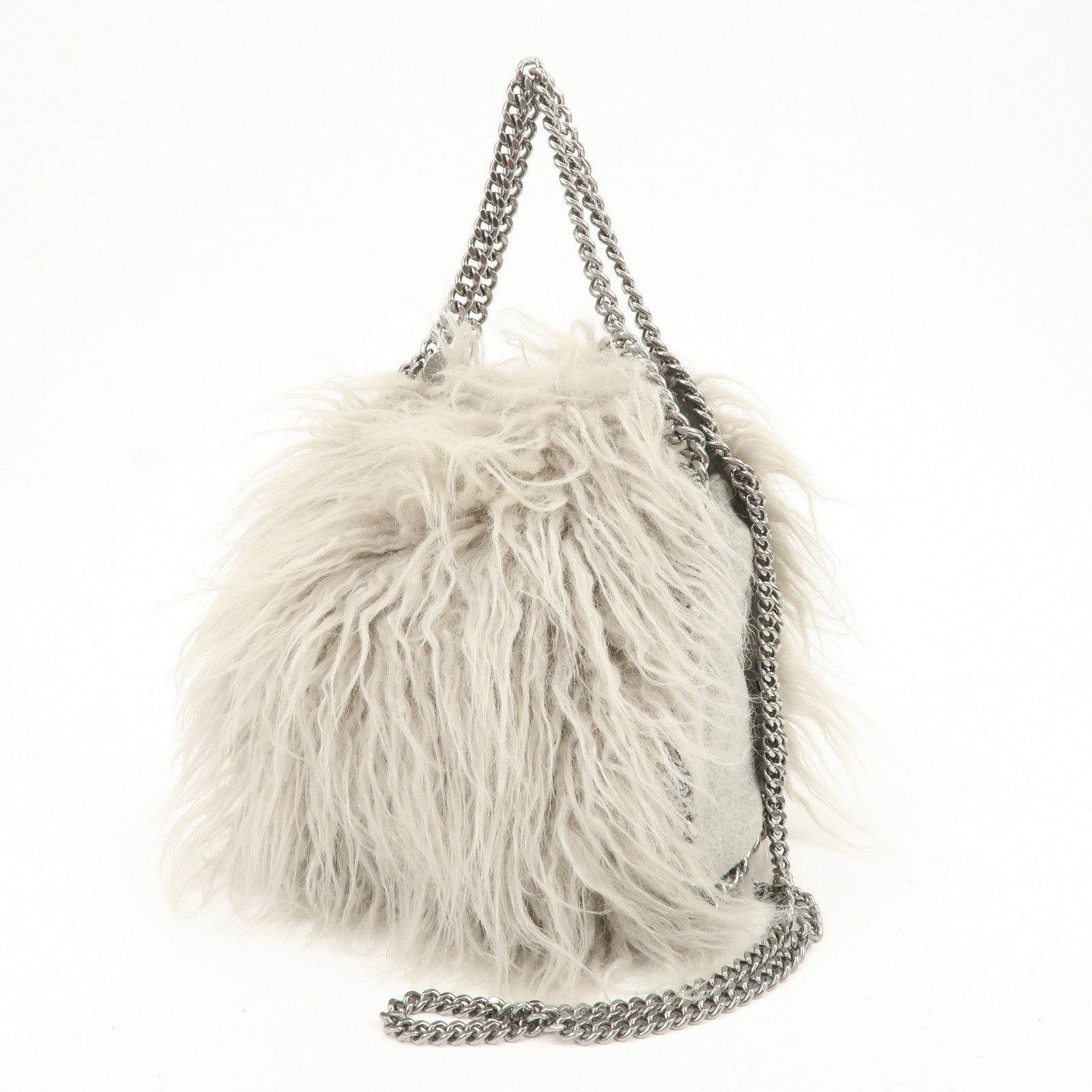 STELLA MCCARTNEY Falabella 2Way Bag Hand Bag Shoulder Bag Gray