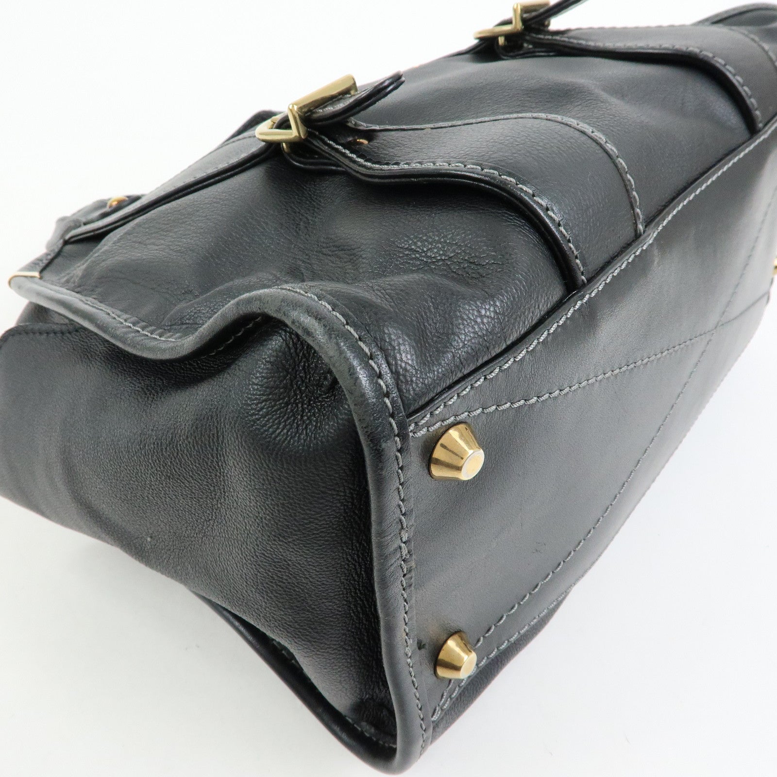 Chloe Susan Leather 2Way Bag Shoulder Bag Hand Bag Black